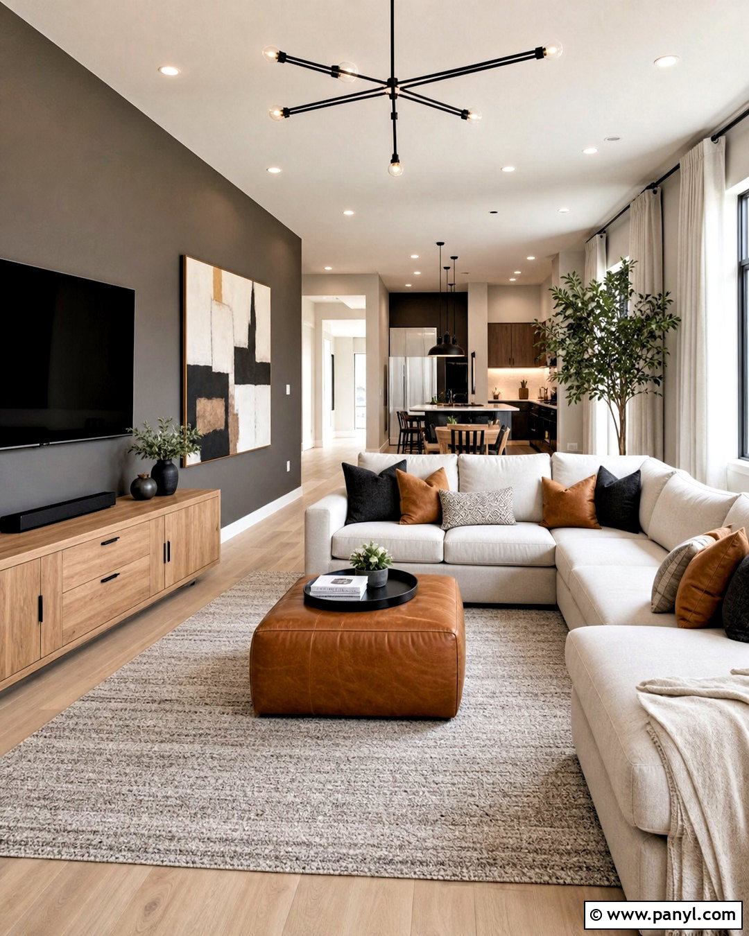 Deep Greige Living Room Accent Wall - 20 living room accent wall color ideas