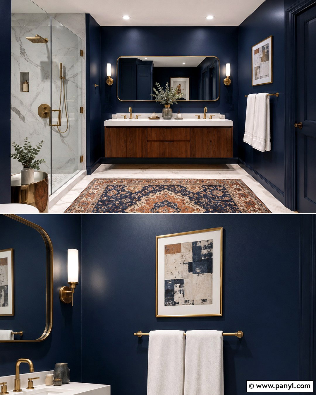 Deep Indigo Bathroom Walls - 20 Blue For Bathroom Walls
