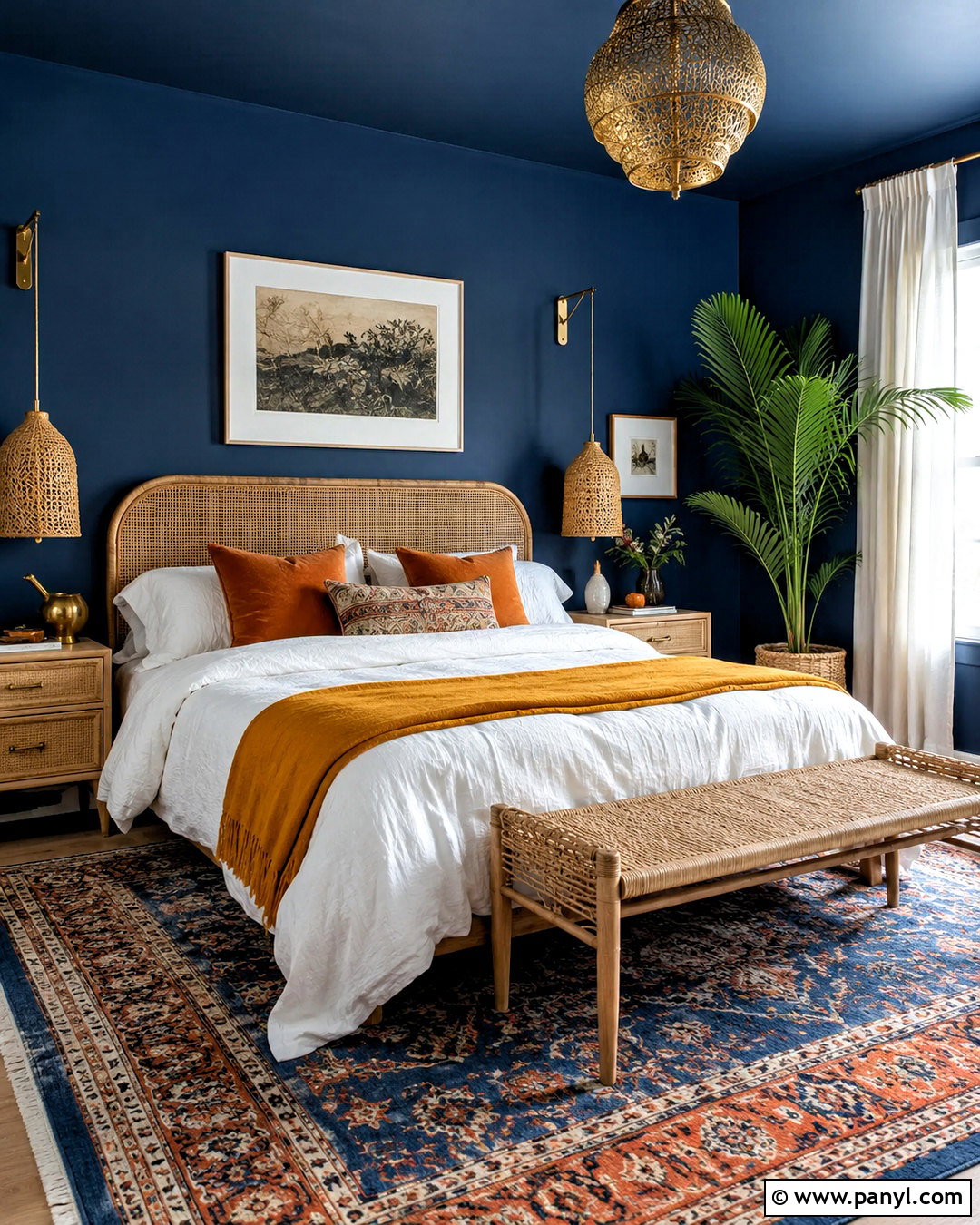 Deep Indigo Boho Bedroom Paint Color - 20 boho bedroom paint colors