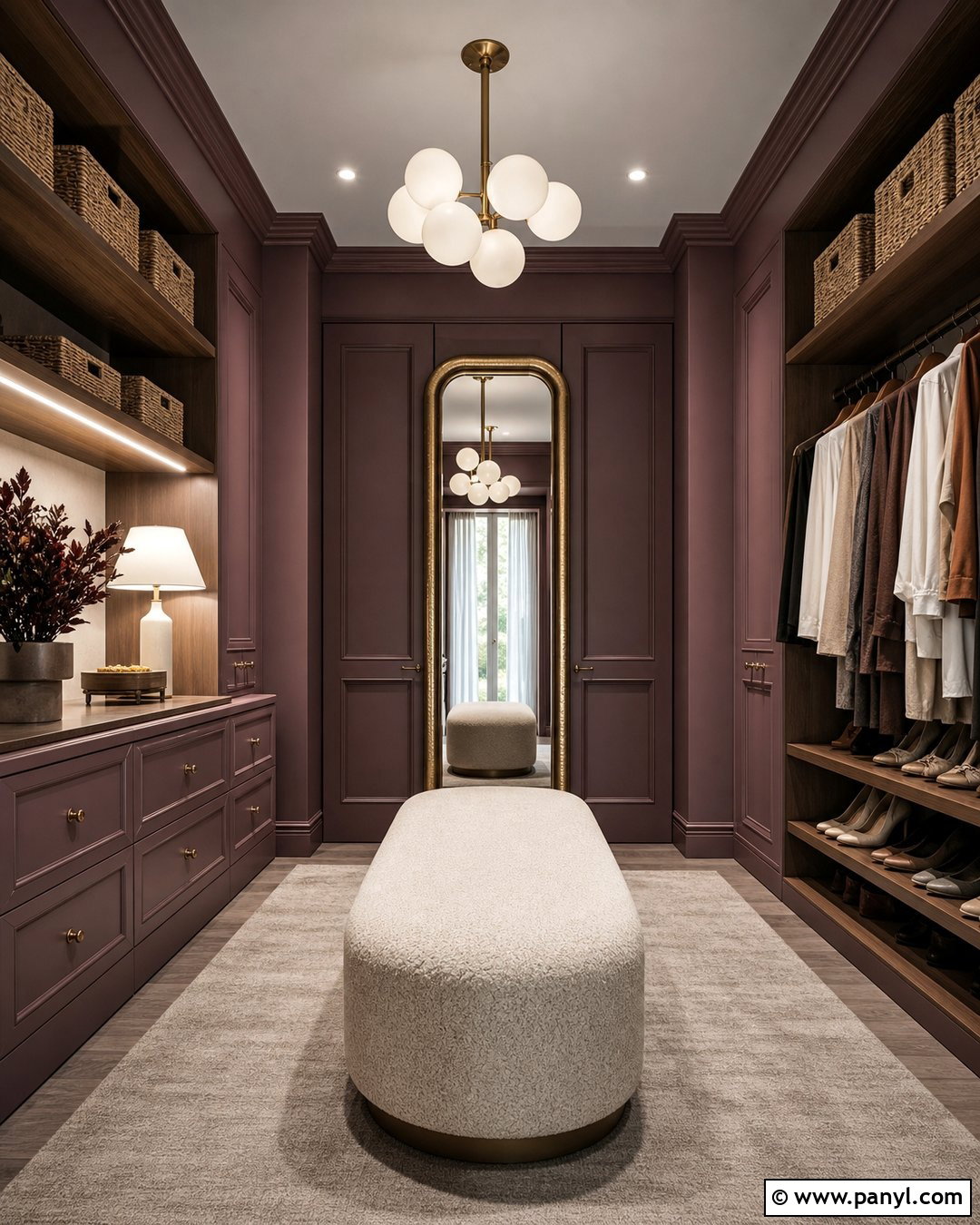 Deep Mauve Wall Color Dressing Room - 30 Moody Wall Color Ideas