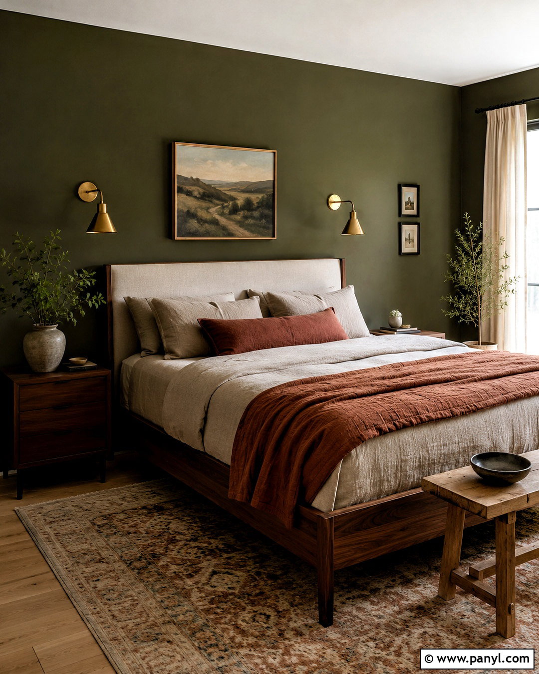 Deep Moss Green Wall Color - 20 Warm Earthy Wall Color Ideas
