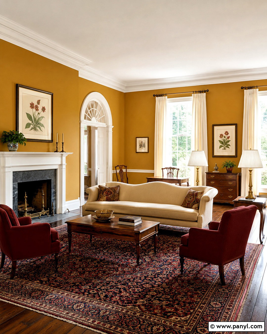 Deep Mustard Walls For Traditional Rooms - 20 mustard paint color walls