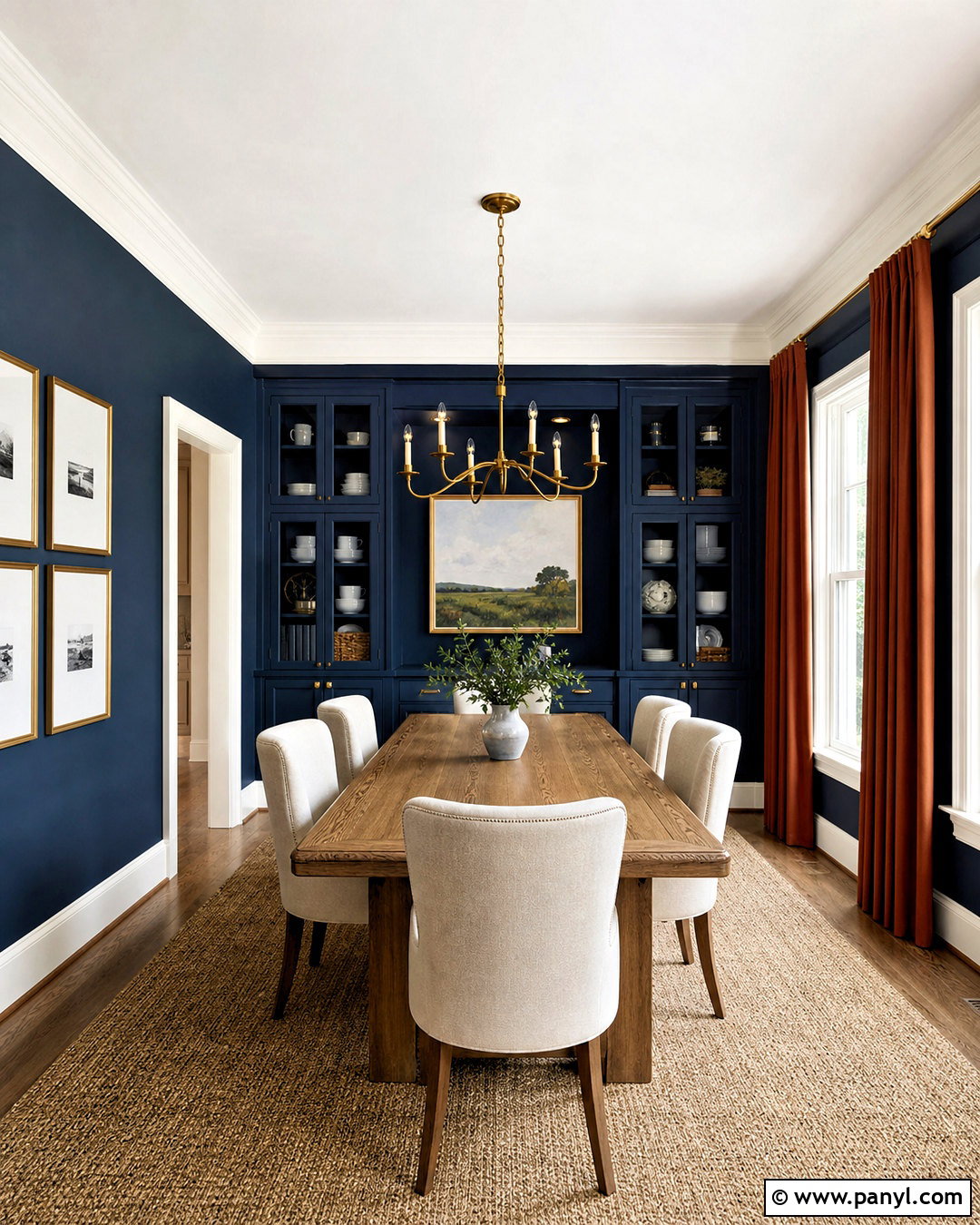 Deep Navy And Warm White Paint Color Palette - 20 interior paint color palette ideas