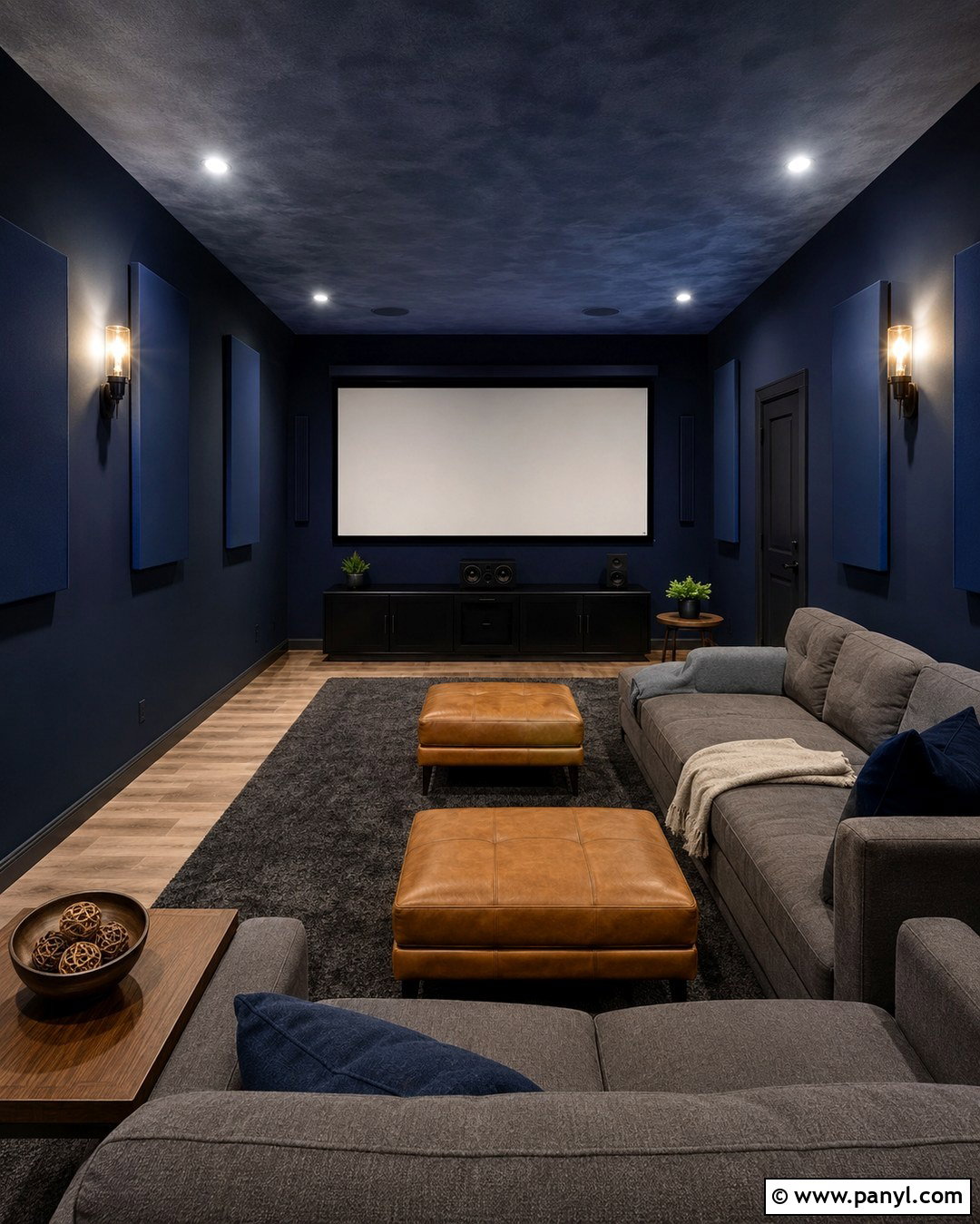 Deep Navy Basement Wall Color - 20 Wall Color For Basement Ideas