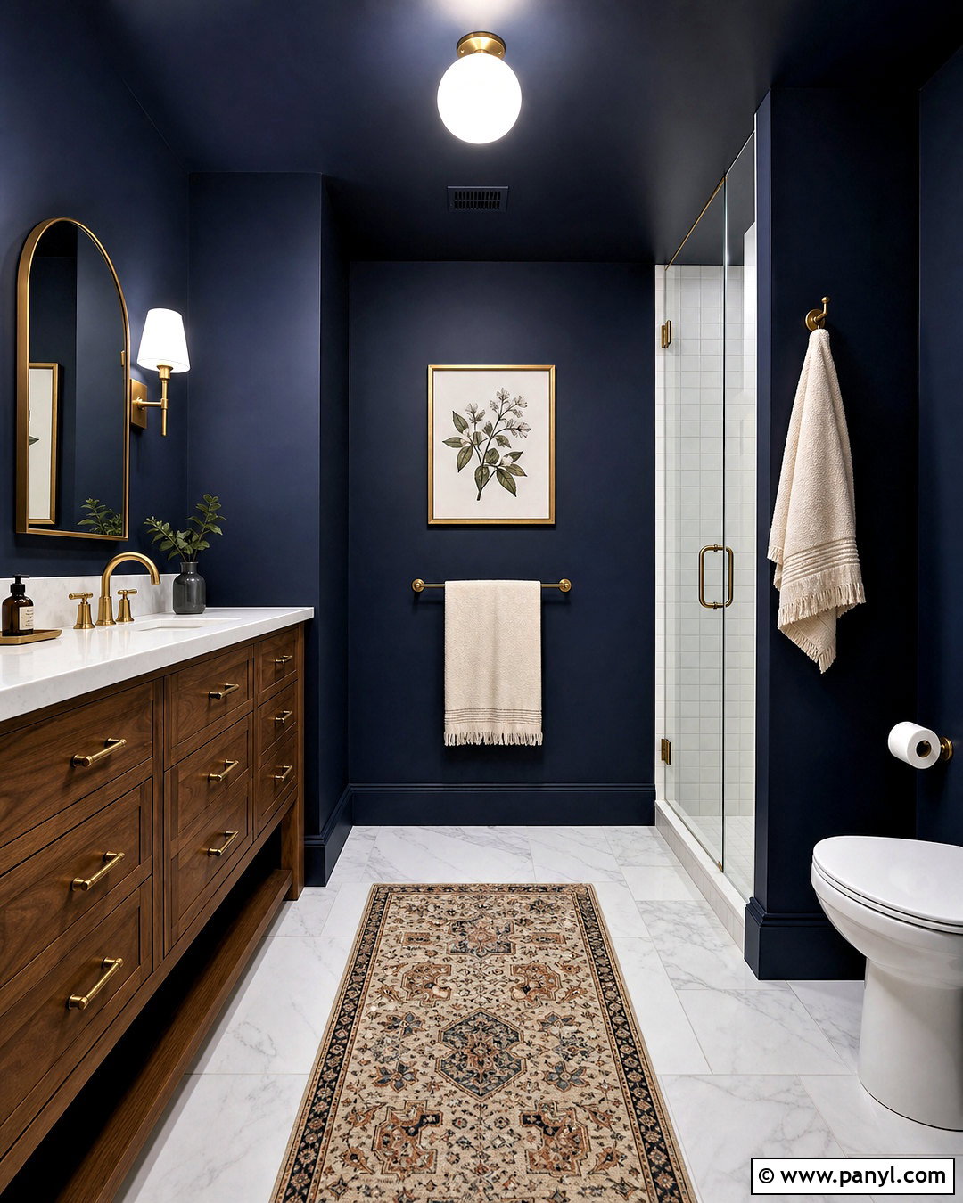 Deep Navy Bathroom Paint - 20 moody bathroom paint colors