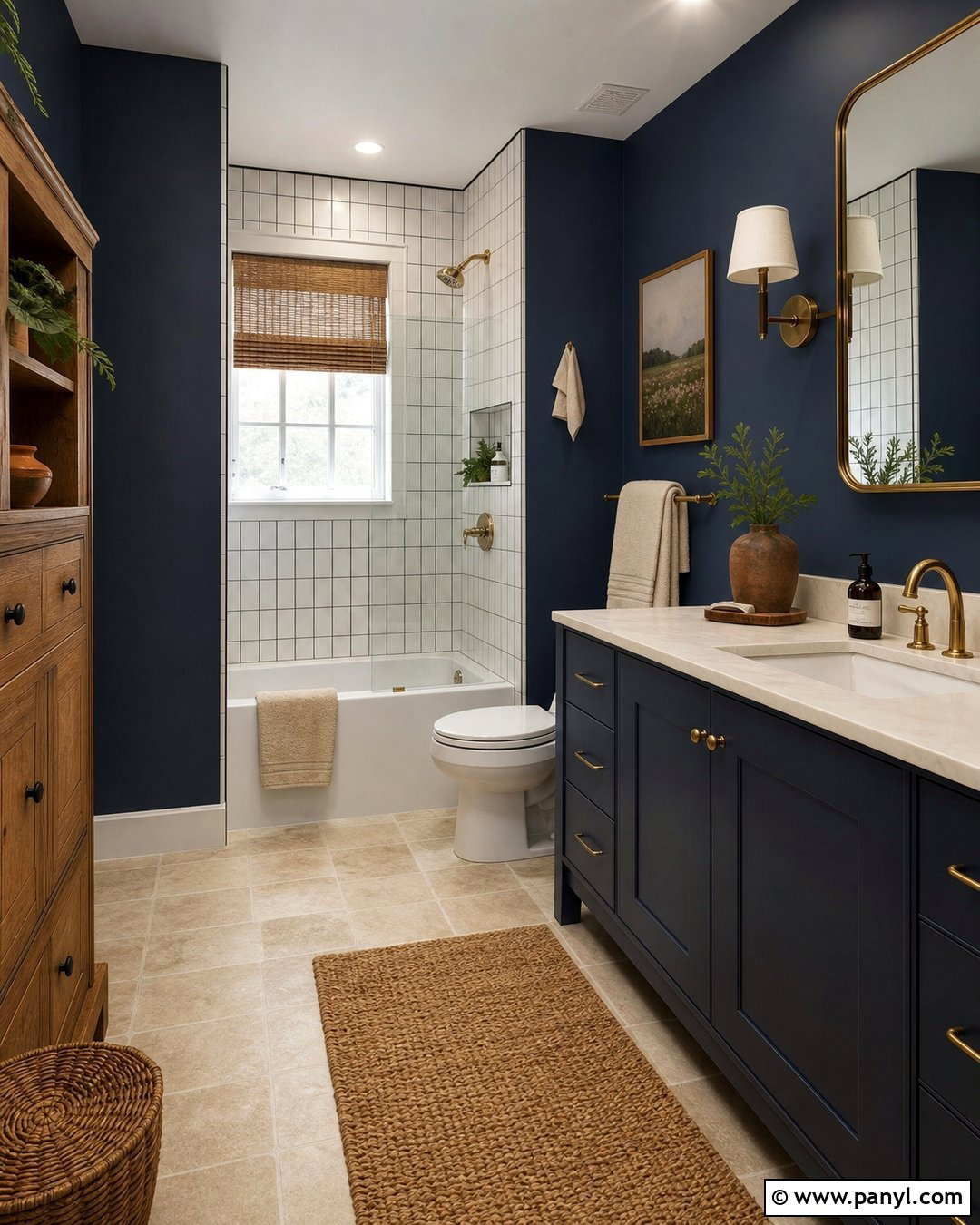 Deep Navy Bathroom - 25 Bathroom Color Trends 2027