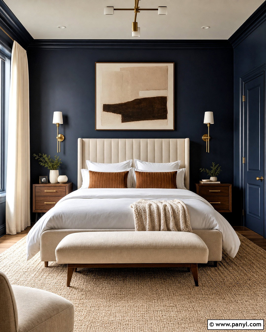 Deep Navy Bedroom Paint Color - 20 cozy bedroom paint colors