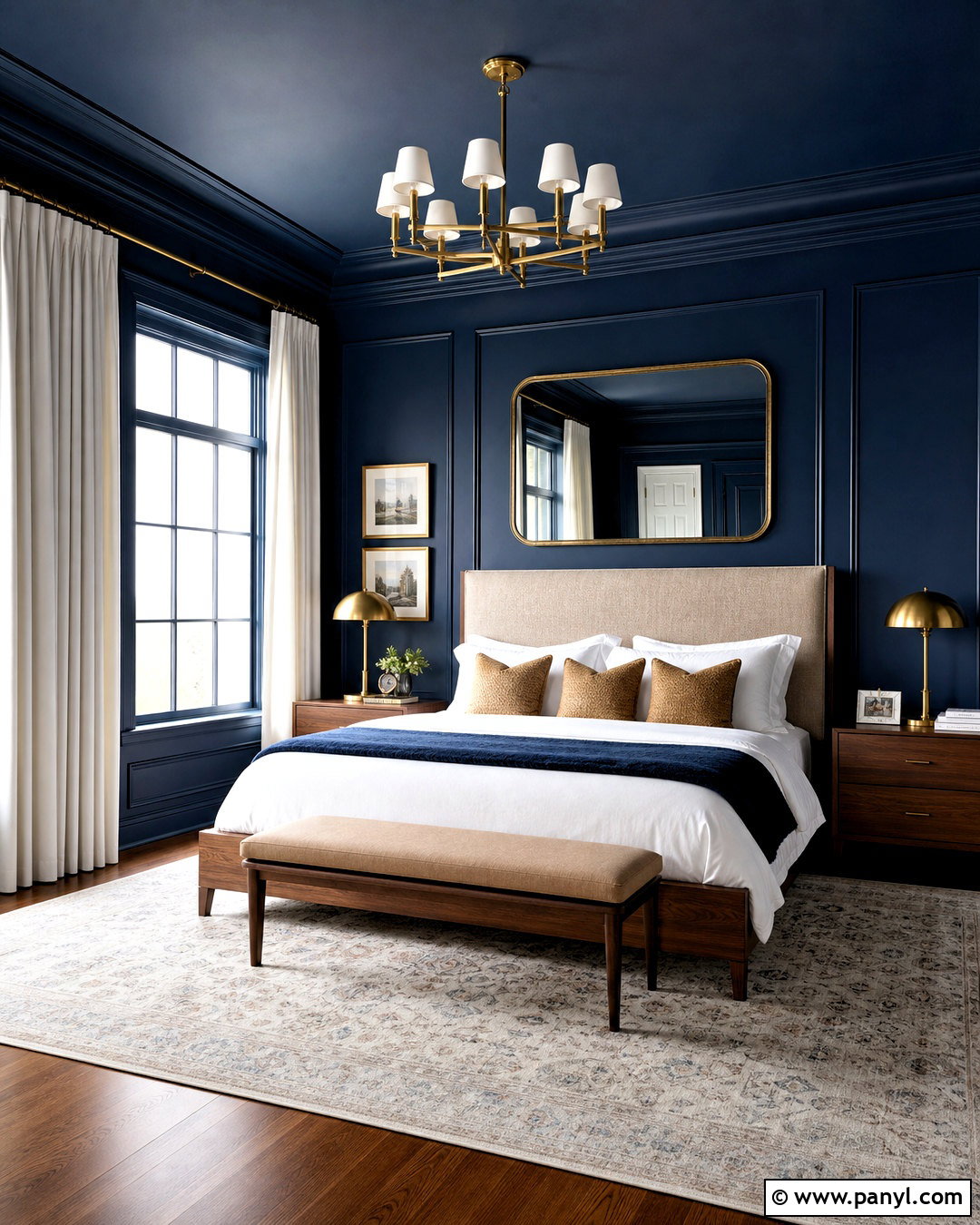 Deep Navy Bedroom - 20 best room colors bedrooms