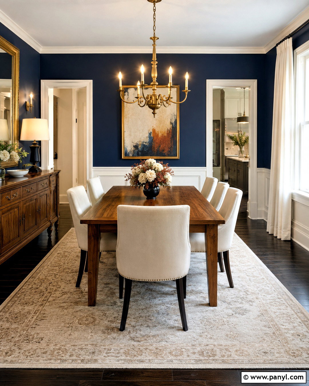 Deep Navy Blue Walls - 20 Wall Colors To Match Dark Wood Floors