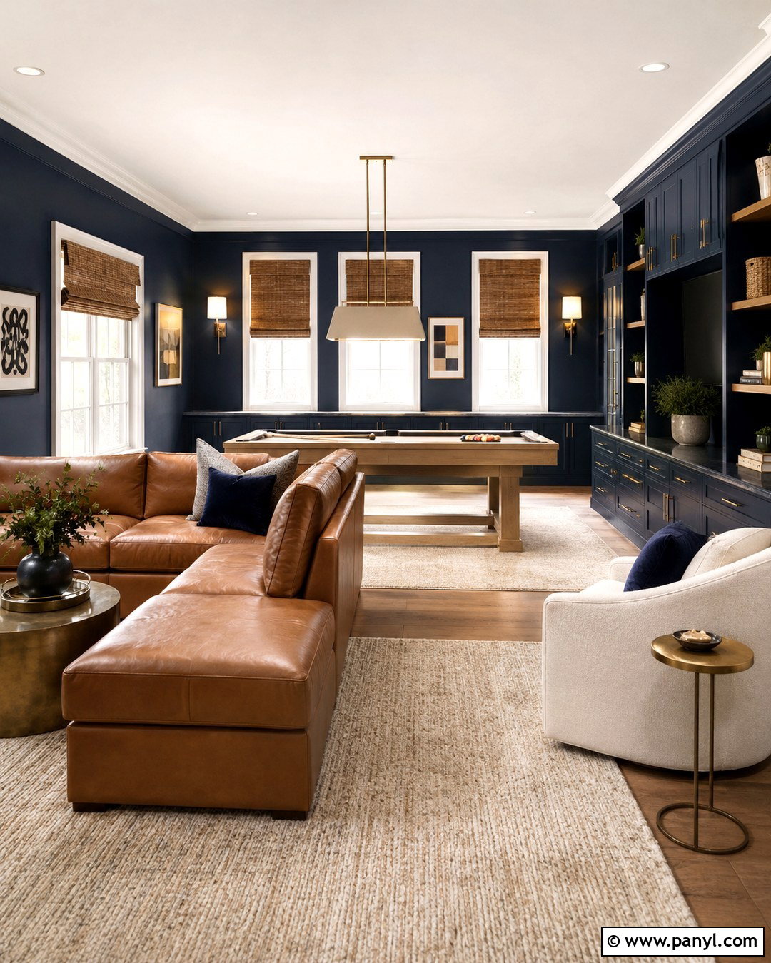 Deep Navy Bonus Room Walls - 20 Bonus Room Wall Color Ideas