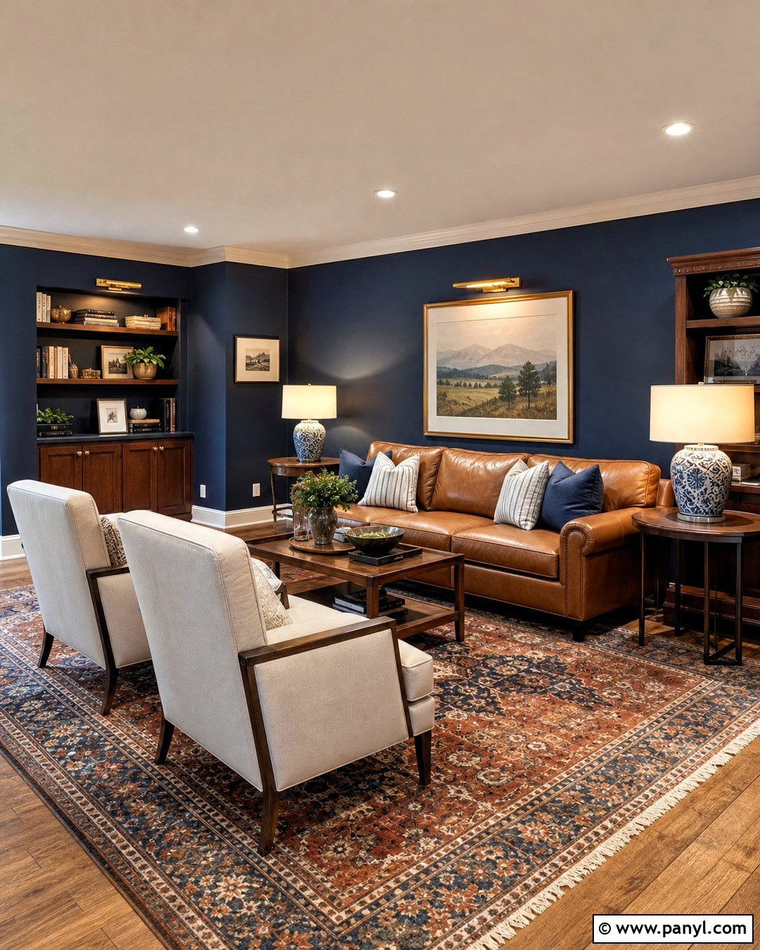 Deep Navy Dark Basement - 20 dark basement paint colors