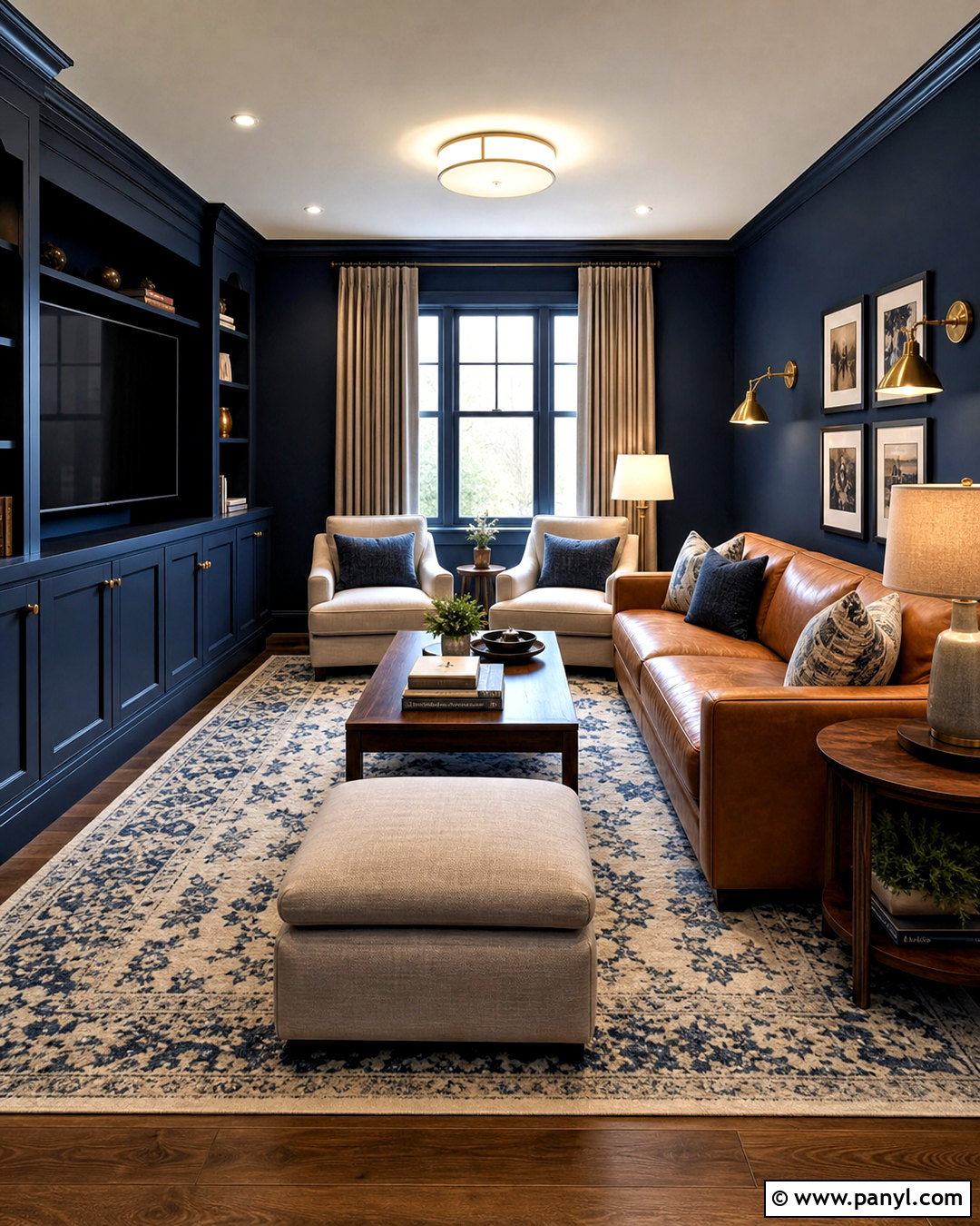 Deep Navy Den Paint Colors - 20 inside house paint colors
