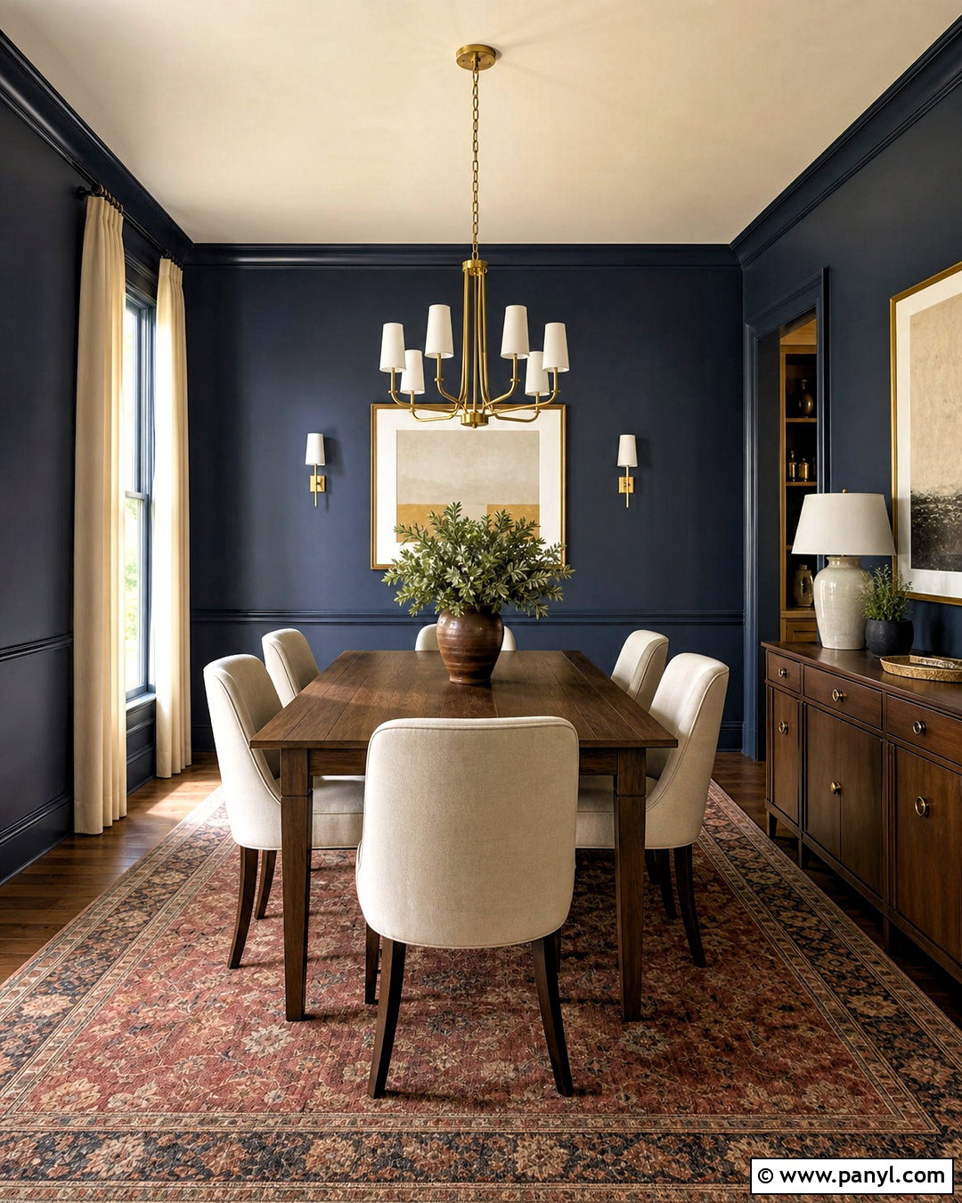 Deep Navy Dining Room Wall Paint - 20 wall paint inspiration ideas