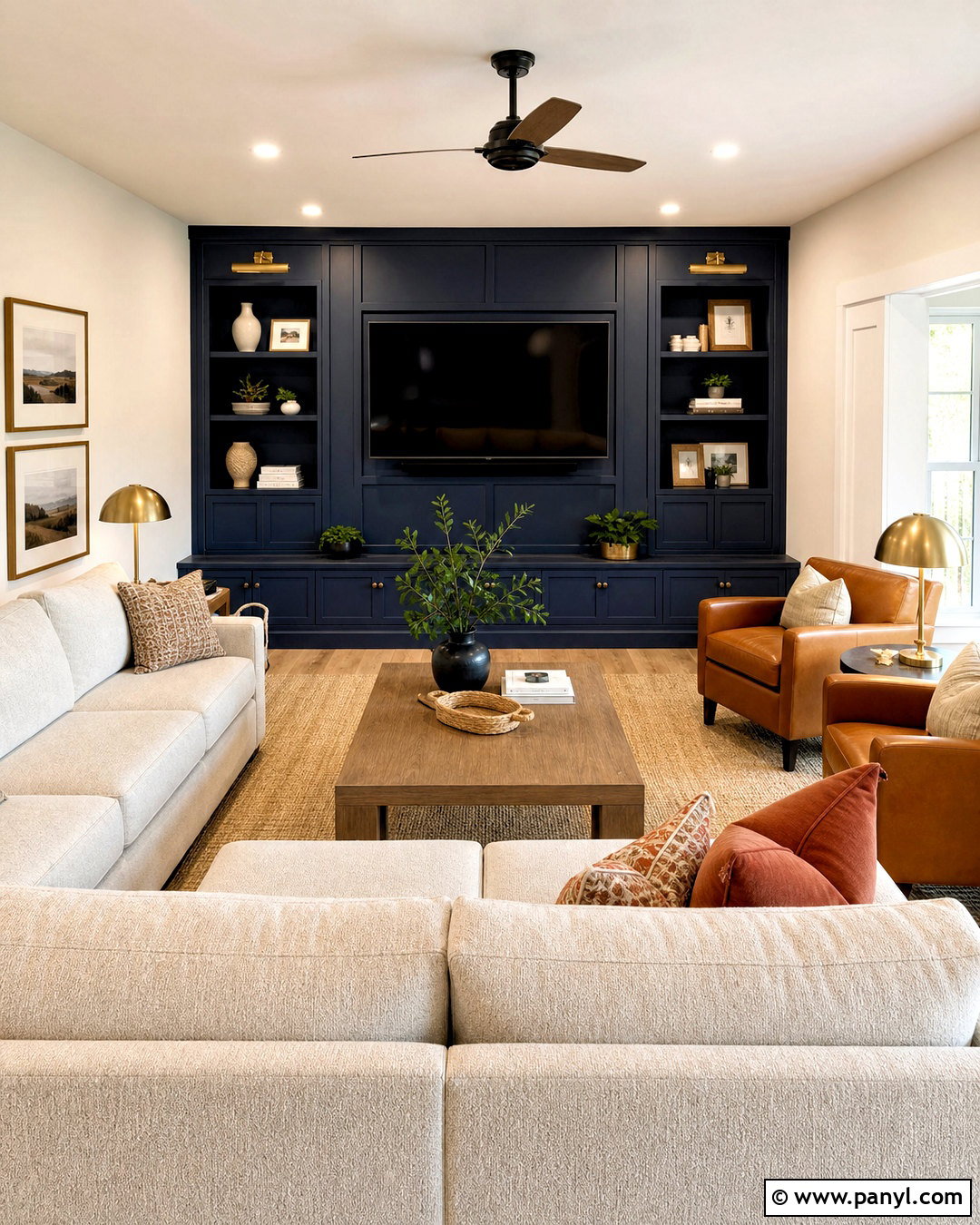 Deep Navy Family Room Accent Wall - 20 family room accent wall paint colors
