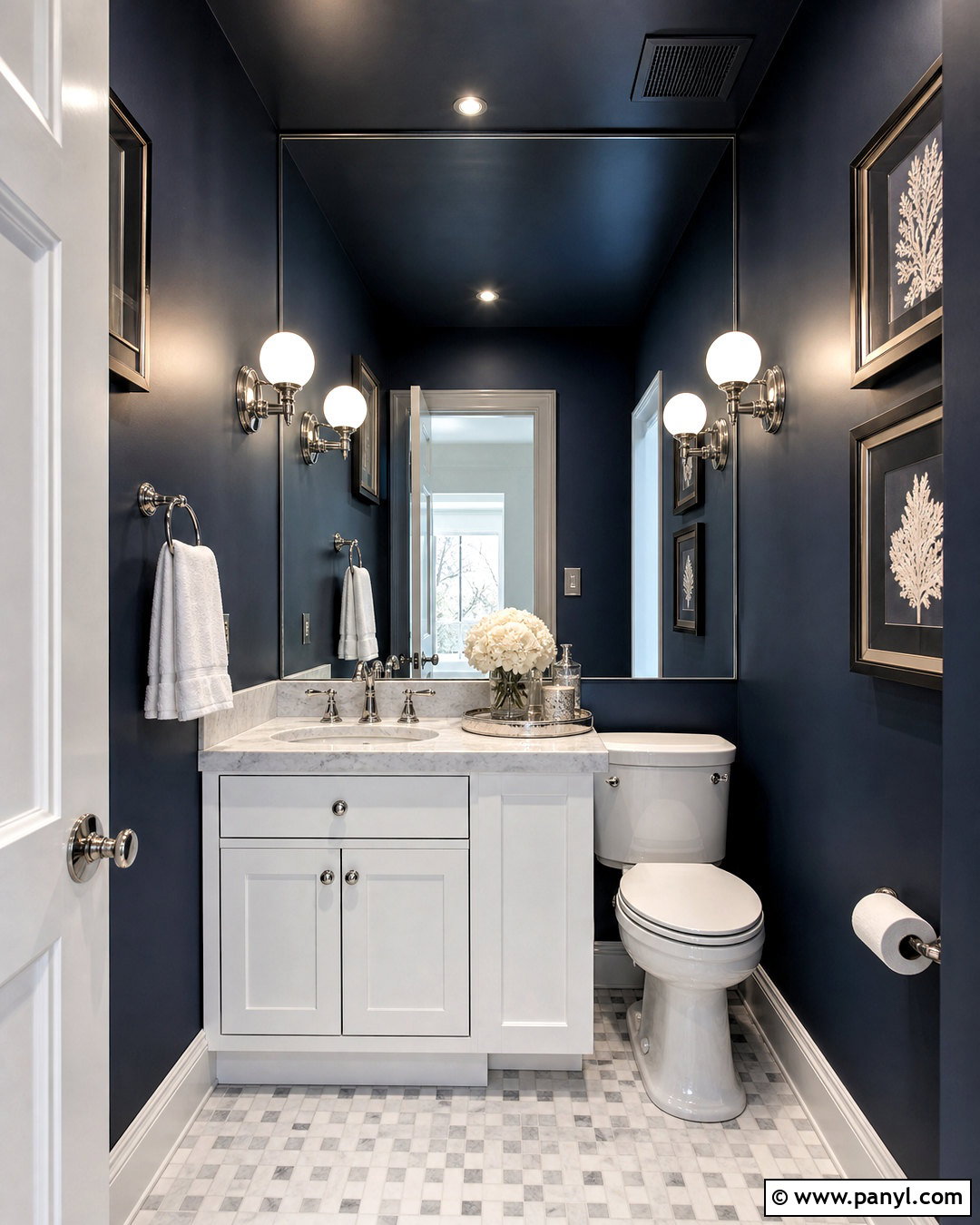 Deep Navy Half Bath - 20 half bath paint colors