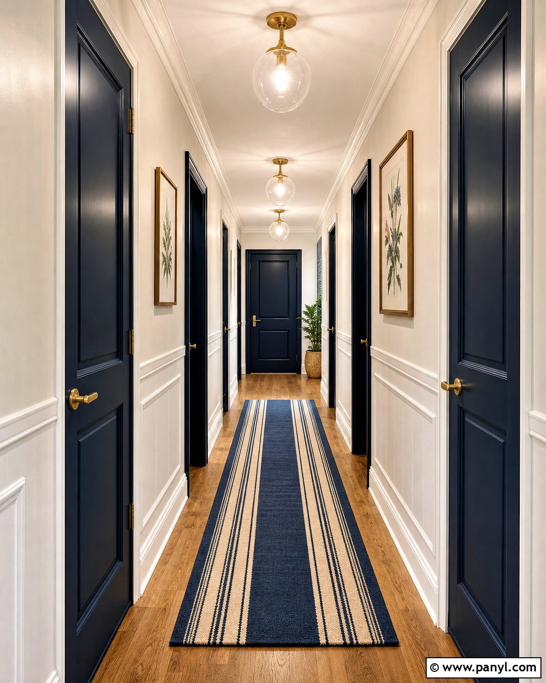 Deep Navy Hallway Doors - 20 hallway door colors