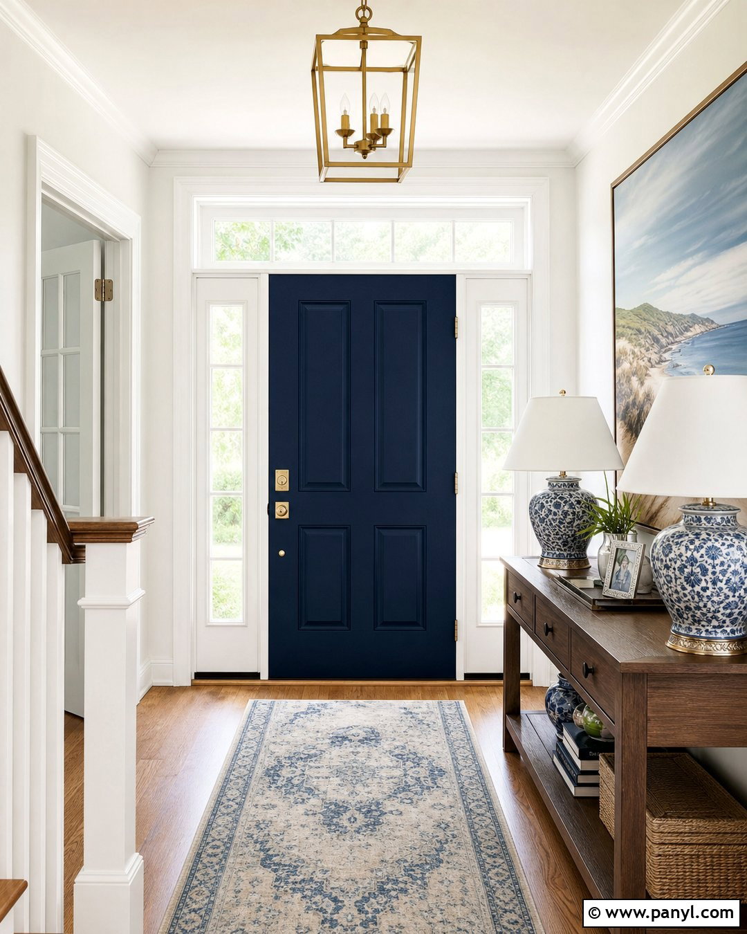 Deep Navy Inside Front Door - 25 Inside Of Front Door Painted Ideas