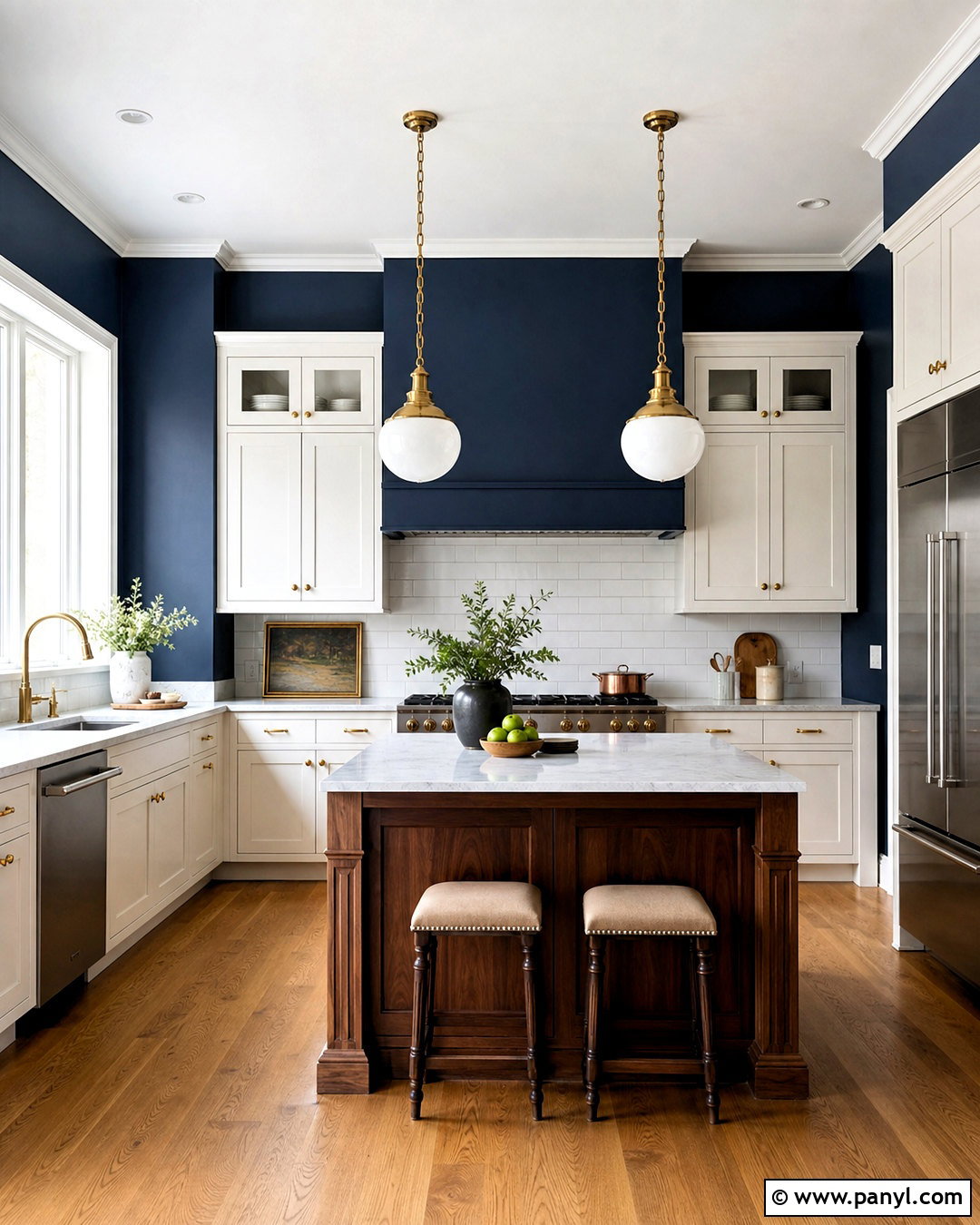 Deep Navy Kitchen Walls - 20 kitchen paint ideas walls colour schemes
