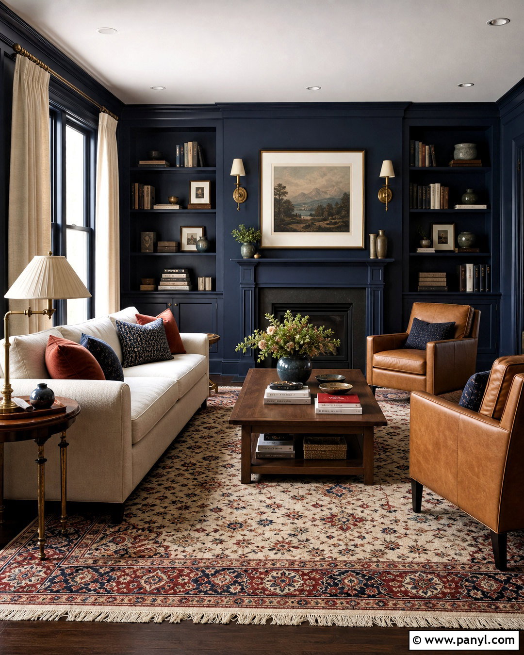 Deep Navy Living Room Paint - 20 interior paint colors for living room ideas
