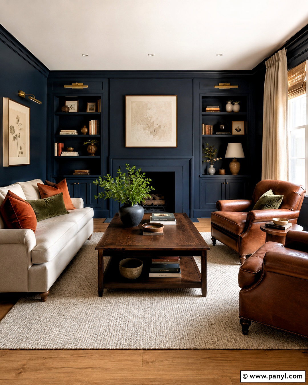 Deep Navy Living Room - 20 paints for home living rooms