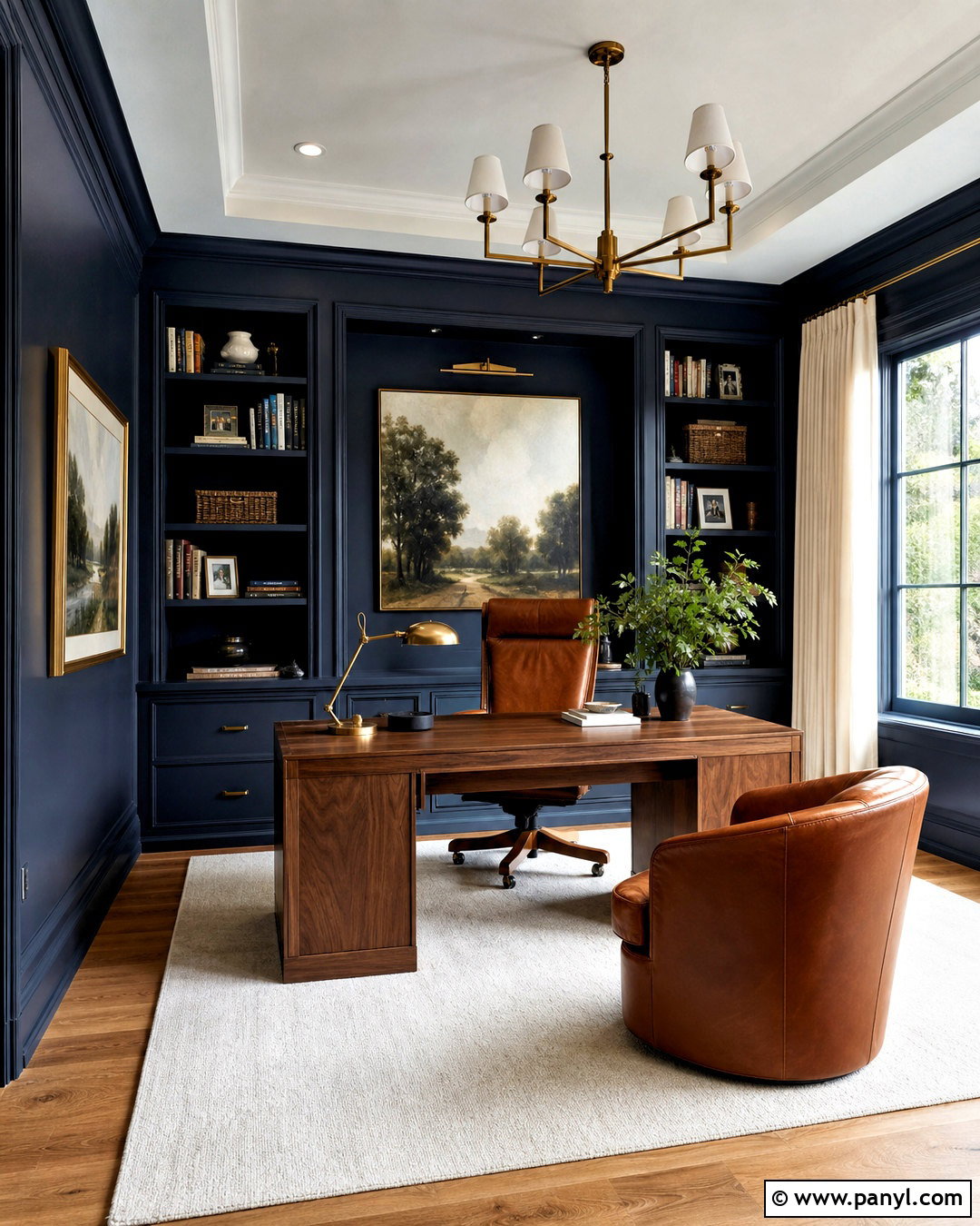 Deep Navy Office Paint - 20 moody office paint colors