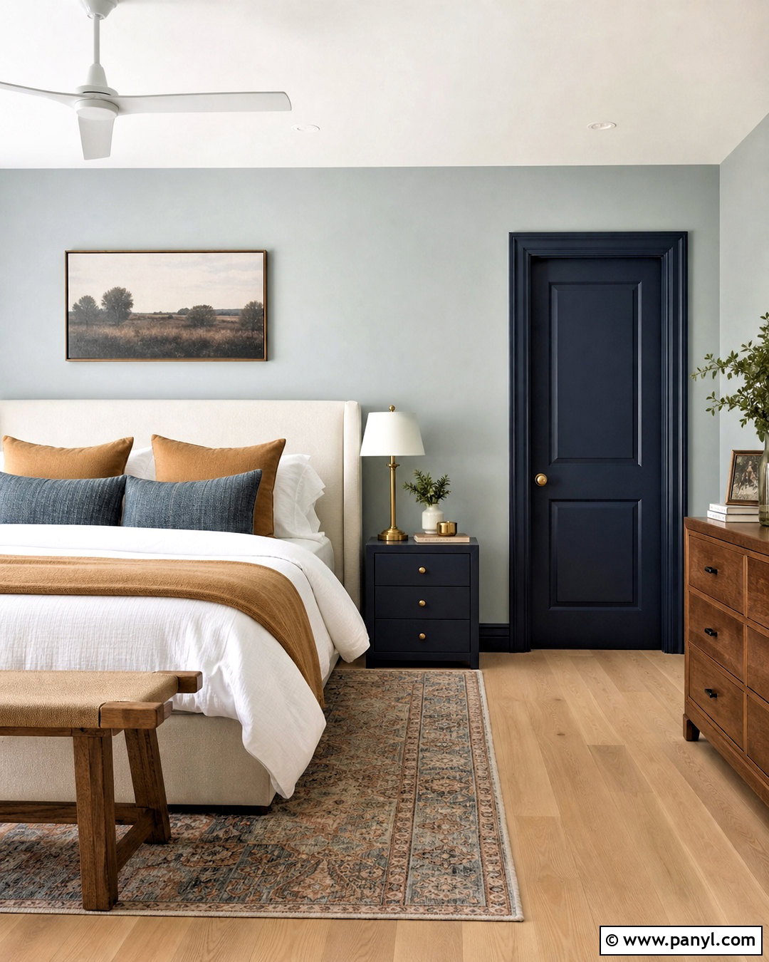 Deep Navy Room Door - 20 room door color ideas
