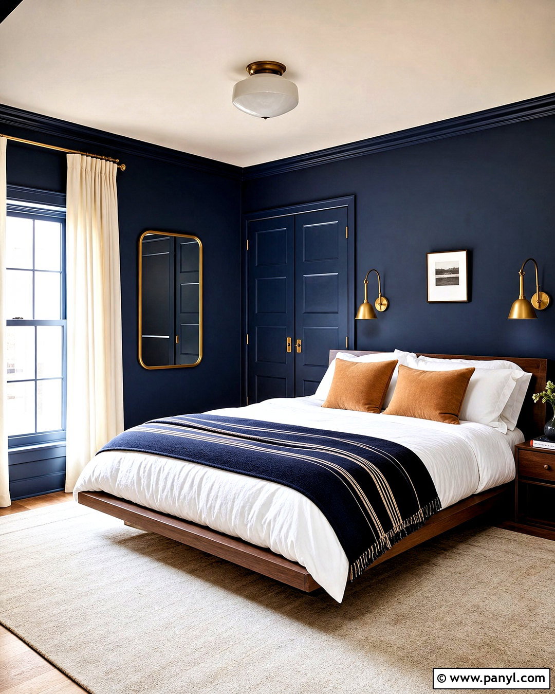 Deep Navy Small Bedroom - 20 small room color ideas bedrooms