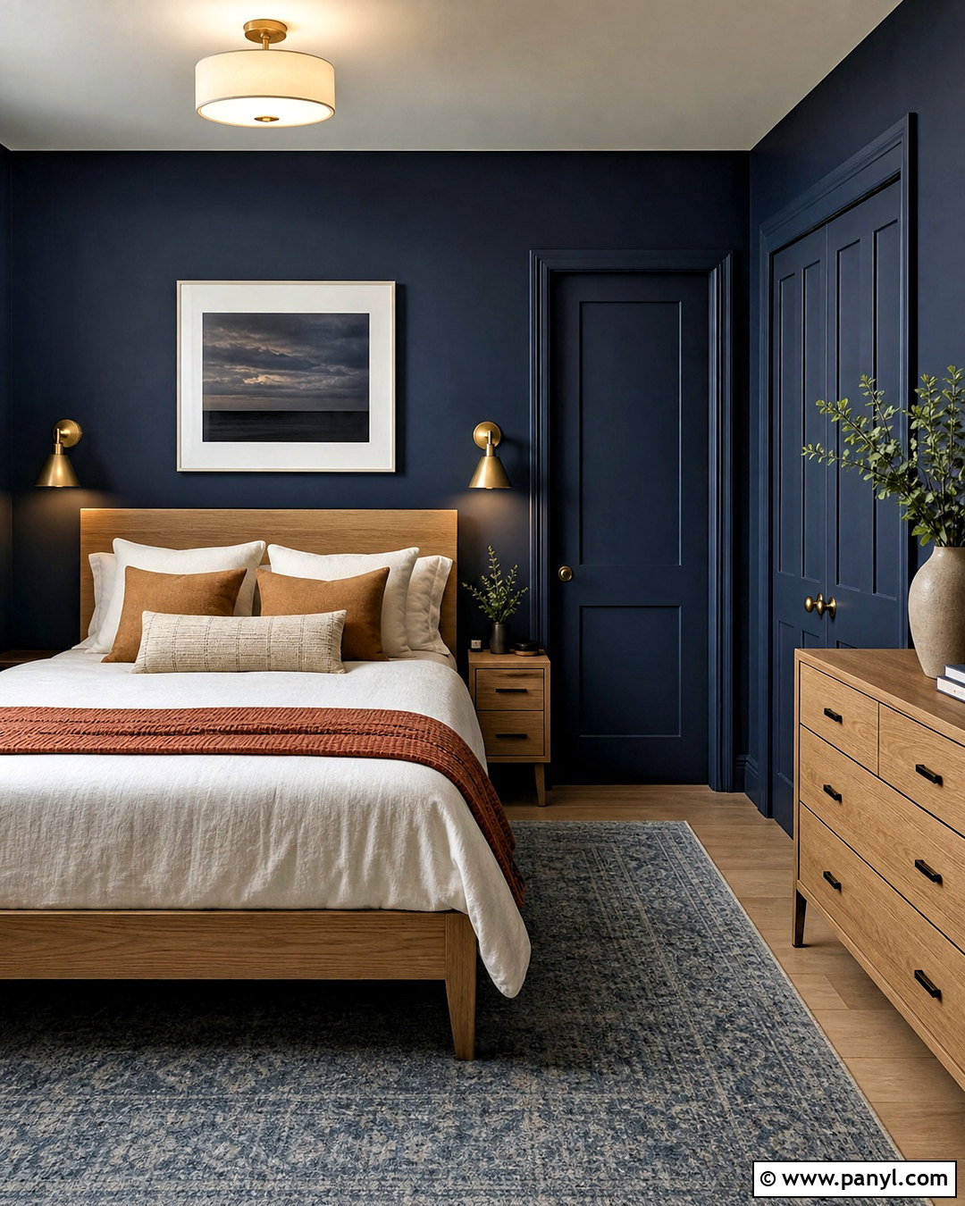Deep Navy Small Bedroom - 20 small bedroom wall colors