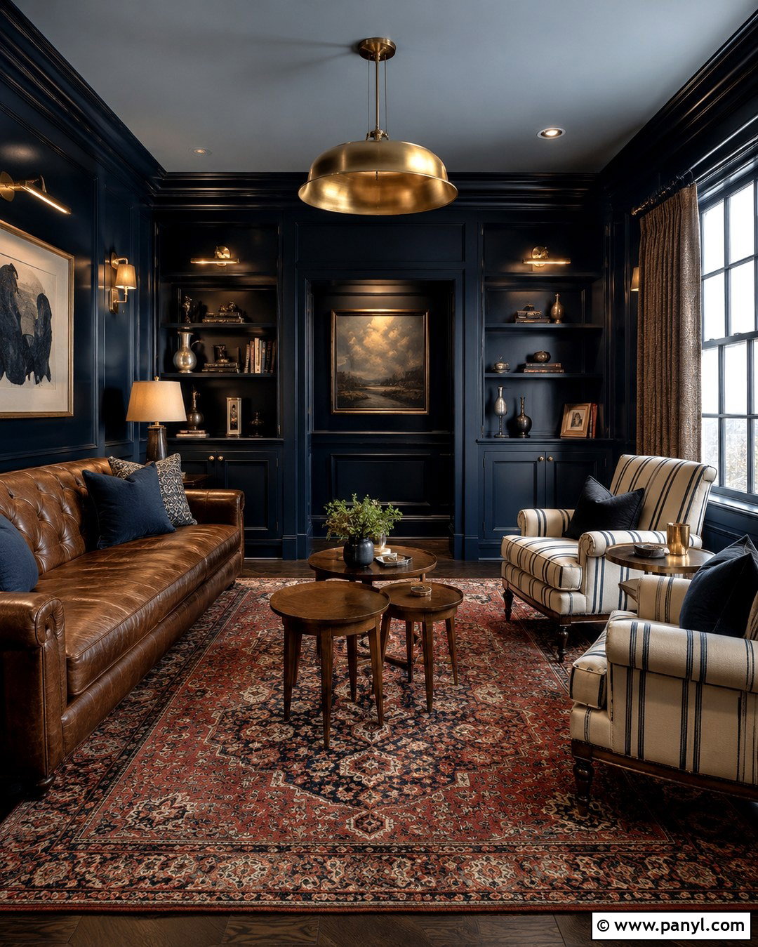 Deep Navy Speakeasy Walls - 20 Speakeasy Wall Colors