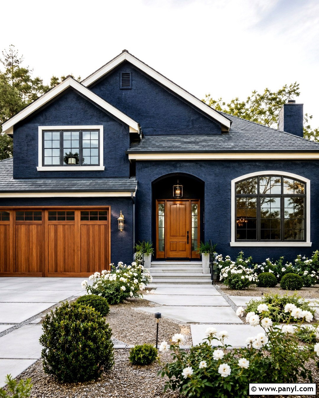 Deep Navy Stucco Wall Color - 20 Stucco Wall Colors