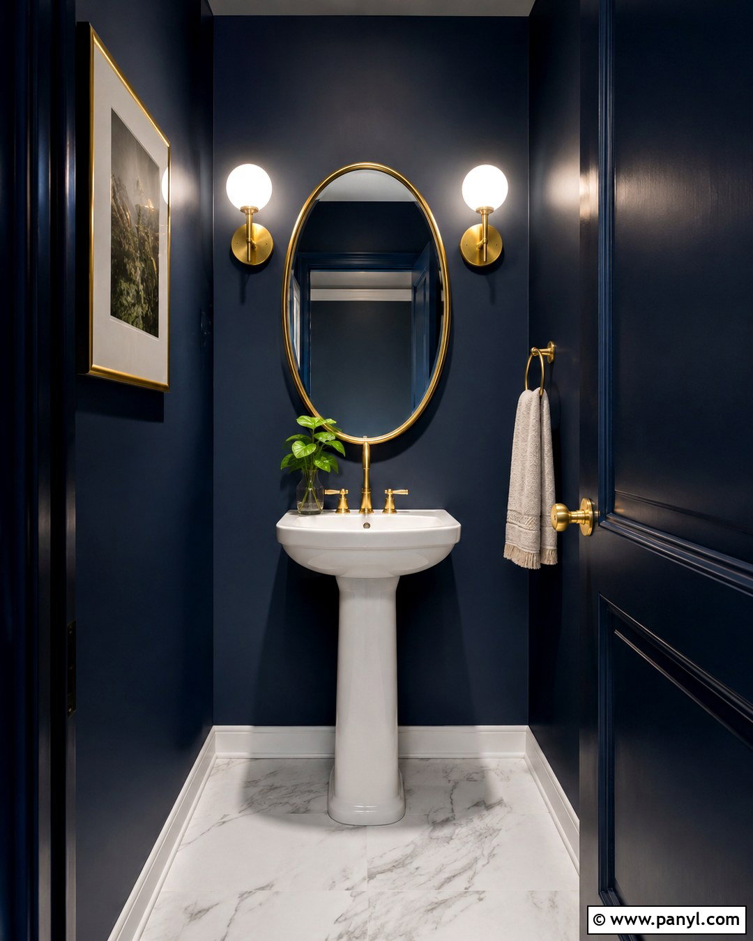 Deep Navy Wall Color - 20 Small Home Wall Colors