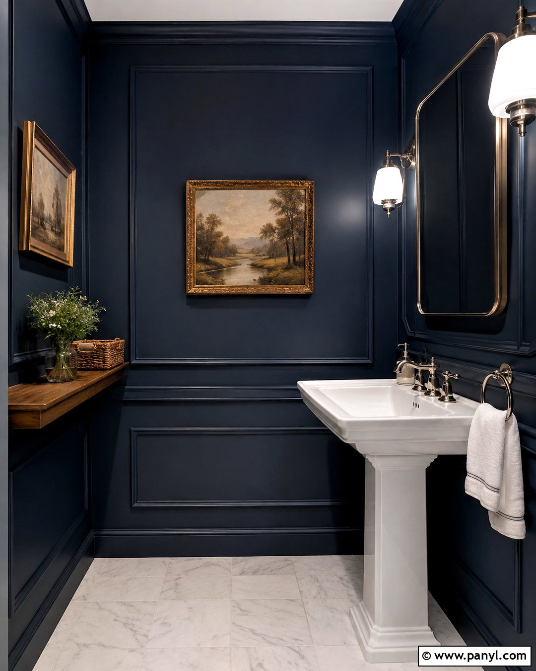 Deep Navy Wall Color - 20 Wall Color Samples