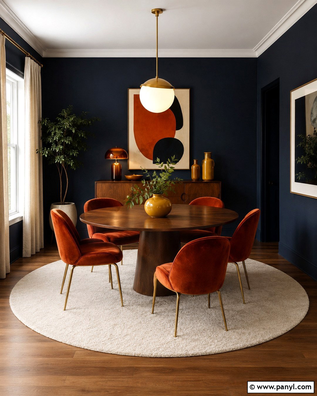 Deep Navy Wall Color - 20 70S Wall Colors