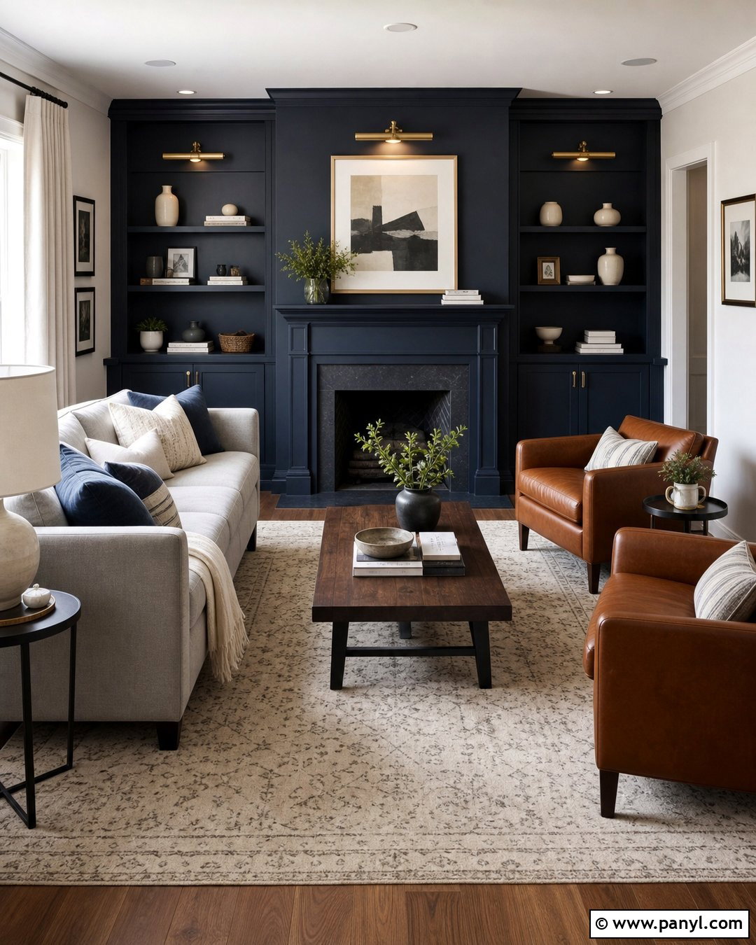 Deep Navy Wall Paint - 30 Modern Wall Paint Ideas