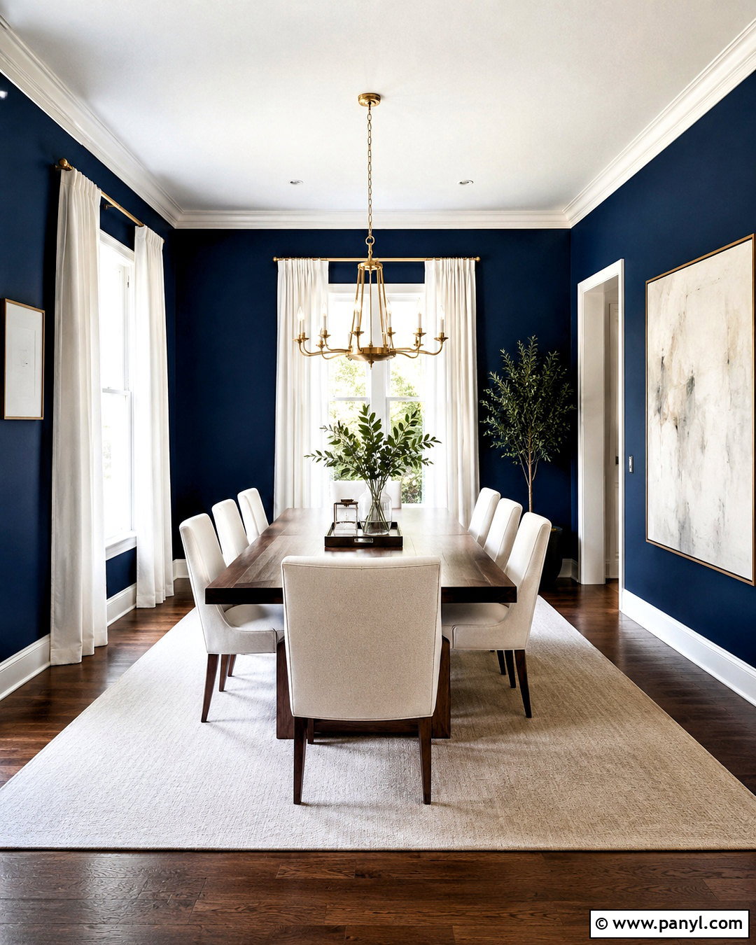 Deep Navy Walls With Dark Wood Floors - 20 What Color Walls Go With Dark Wood Floors