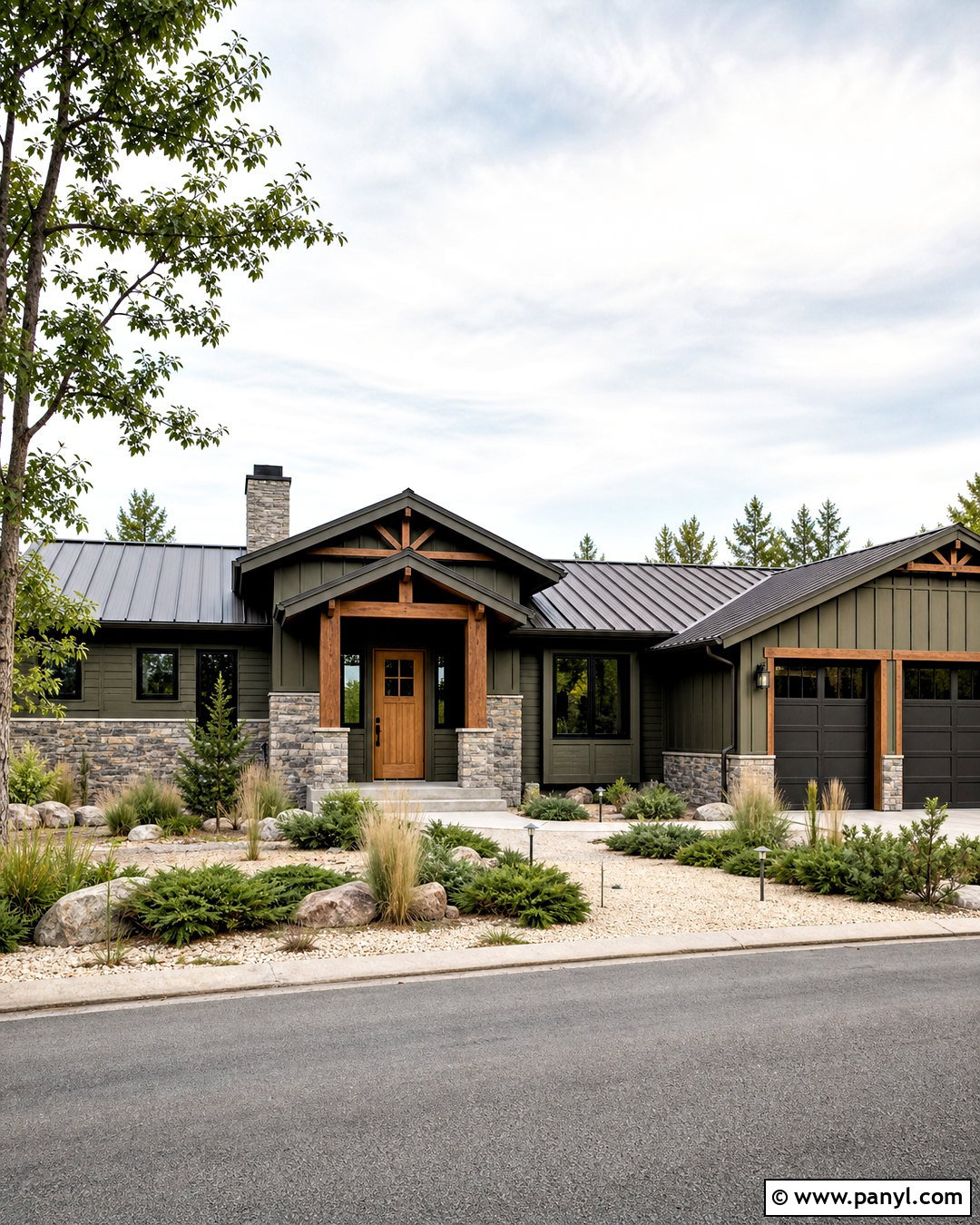 Deep Olive Green House Color - 20 modern house colors