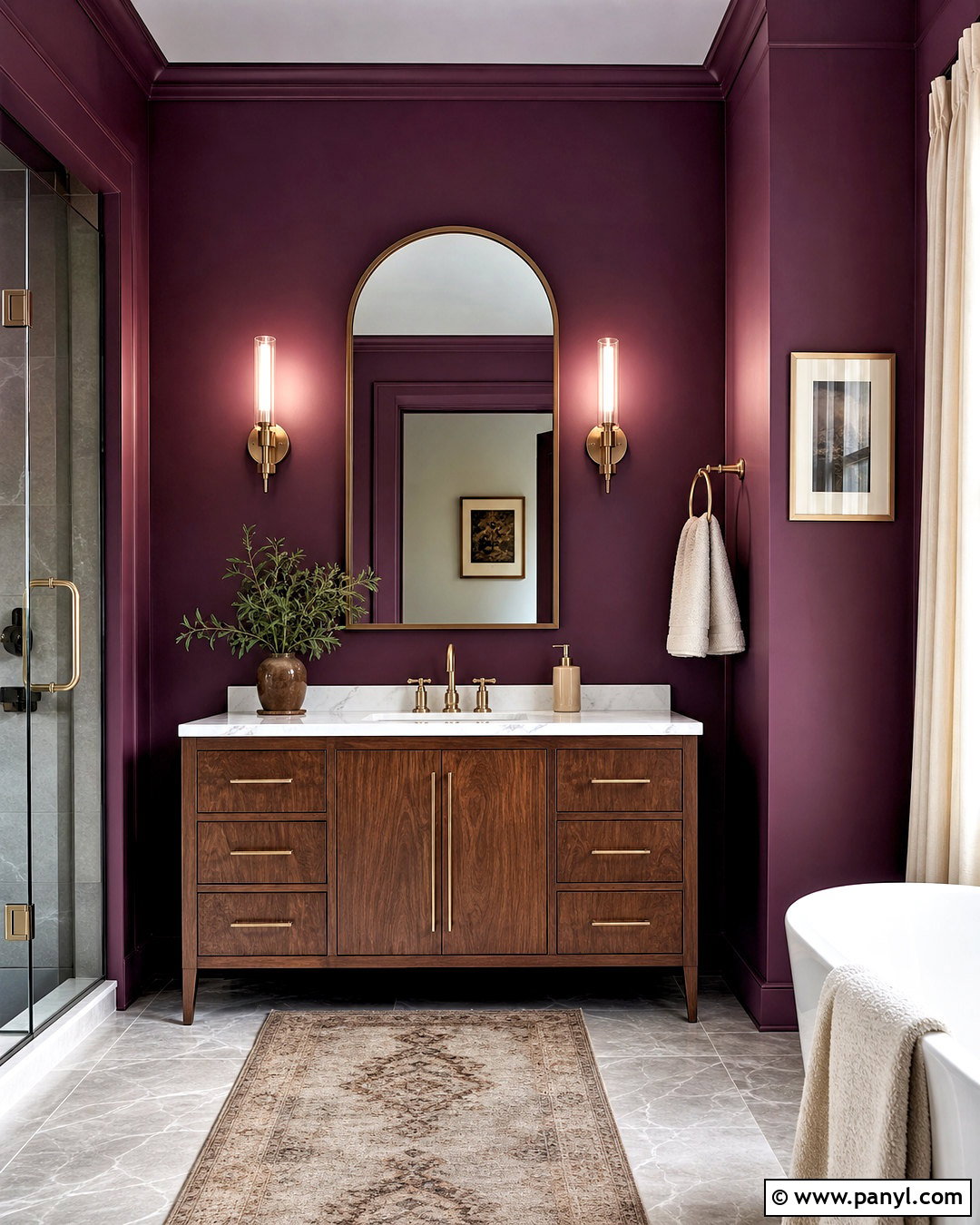 Deep Plum Bathroom Paint - 20 popular bathroom paint colors