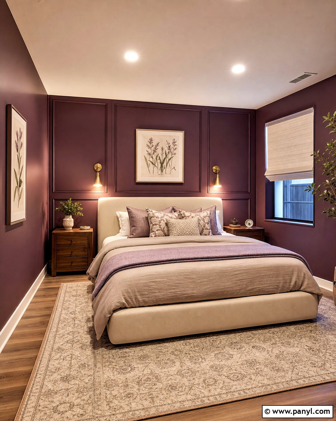 Deep Plum Dark Basement - 20 dark basement paint colors