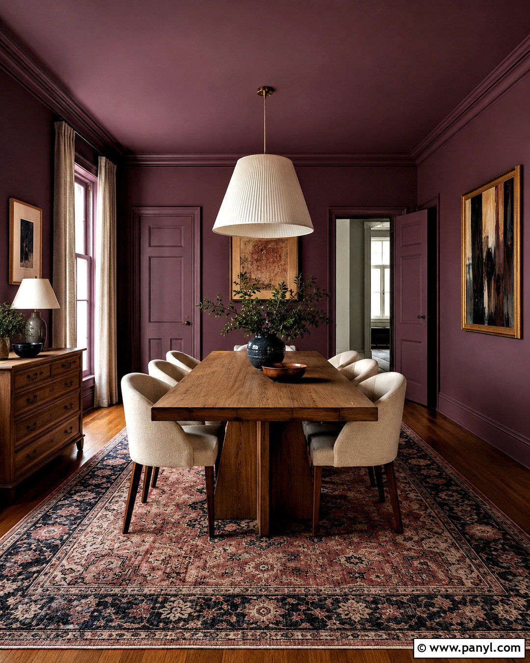 Deep Plum Dining Room Walls And Trim - 35 trim and walls same color ideas