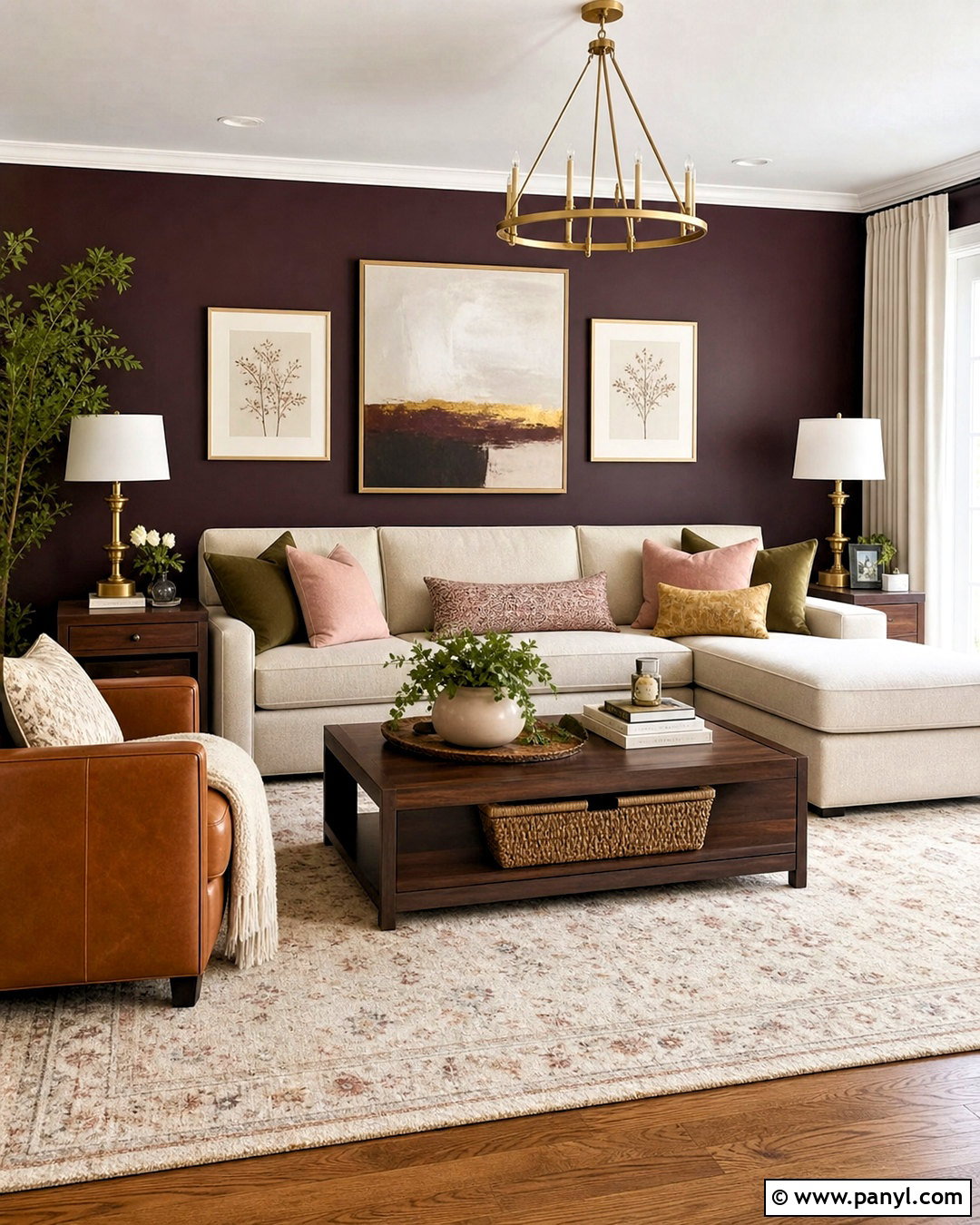 Deep Plum Family Room Accent Wall - 20 family room accent wall paint colors