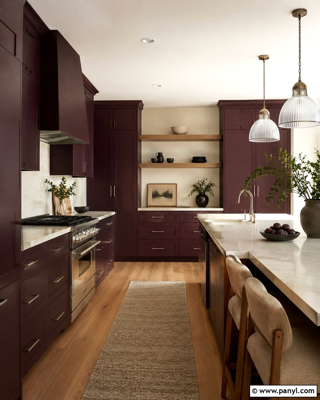 Deep Plum Kitchen - 20 Rich Kitchen Colors