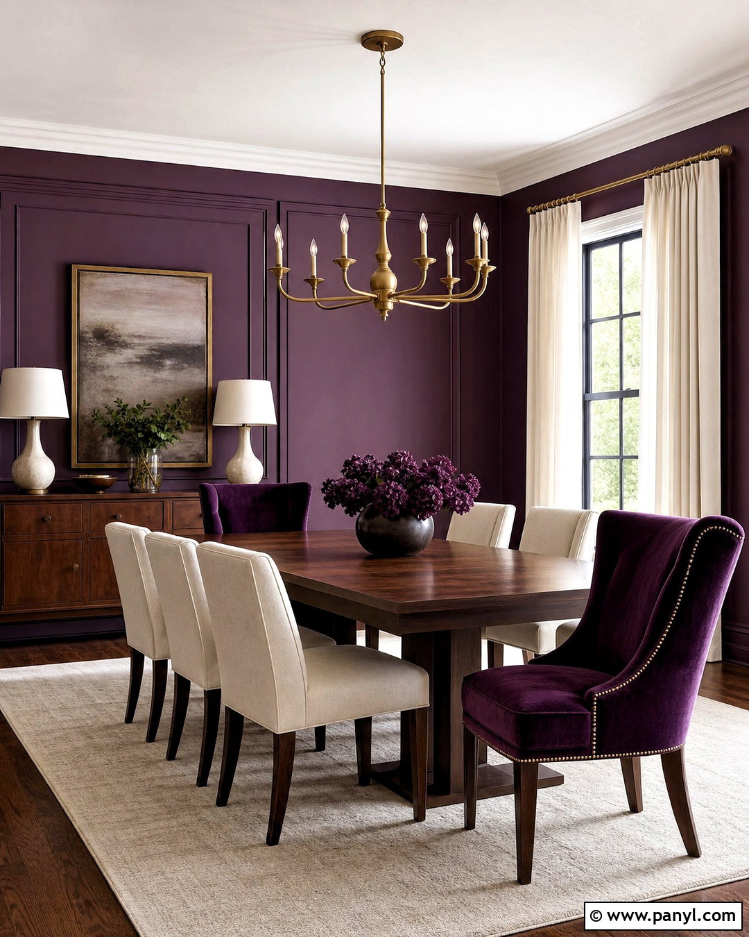 Deep Plum Purple Dining Room - 20 purple dining room ideas