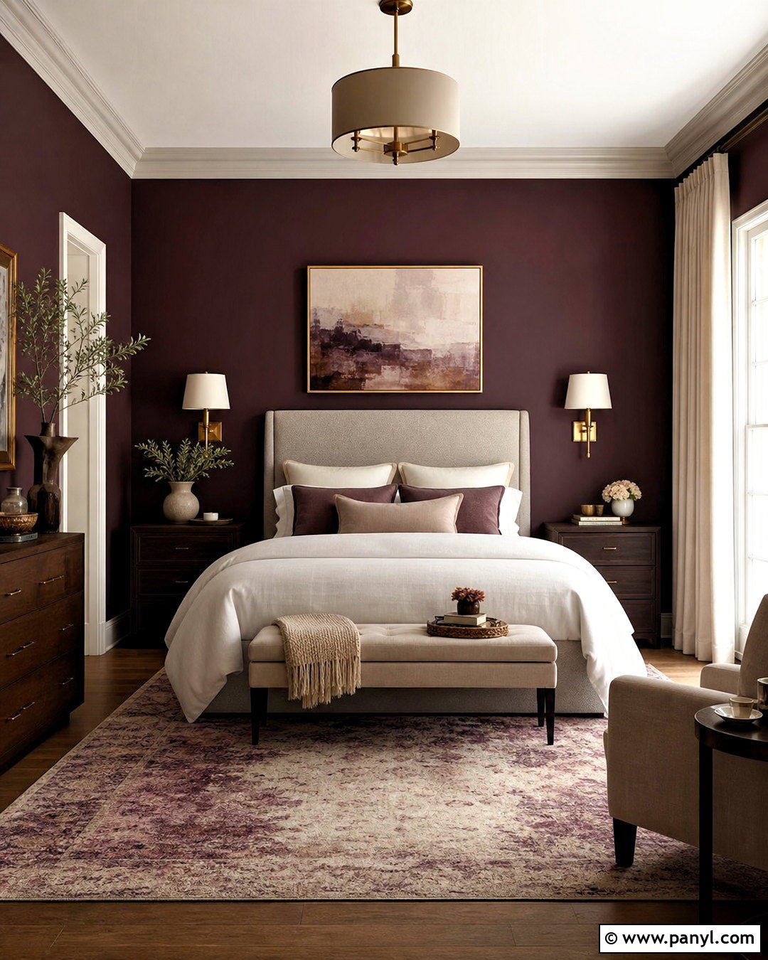 Deep Plum Wall Paint - 20 dark wall paint colors