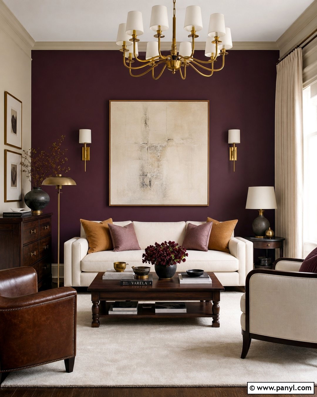 Deep Purple Accent Wall - 35 accent wall color ideas