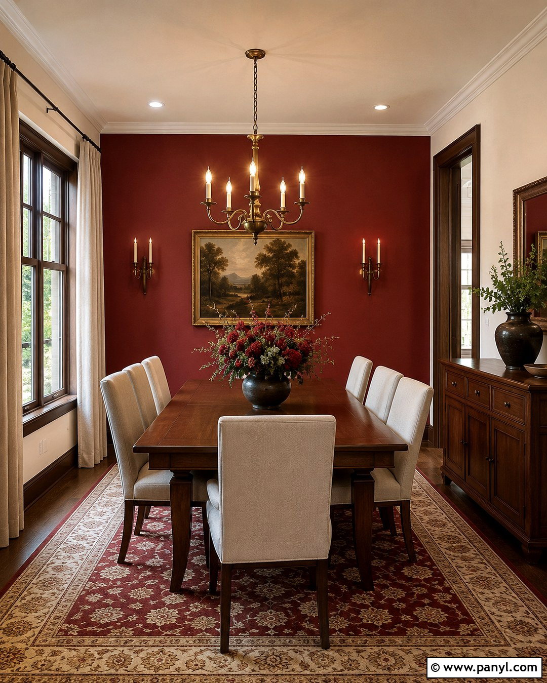 Deep Red Accent Wall With Cream Walls - 20 Accent Wall With Cream Walls