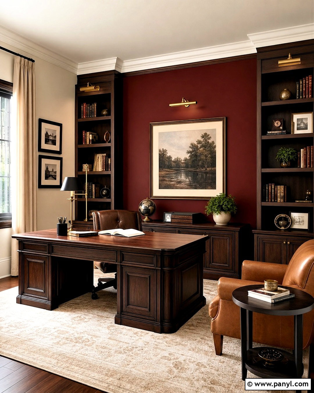 Deep Red And Smoked Oak Wooden Color Combination - 20 wooden colour combination ideas