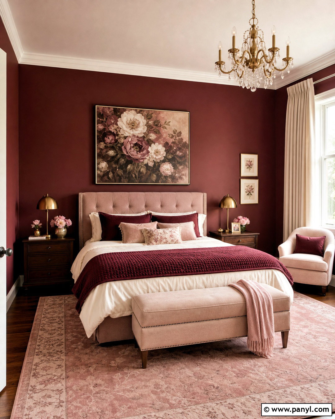 Deep Red Bedroom With Pink - 20 deep red bedroom ideas