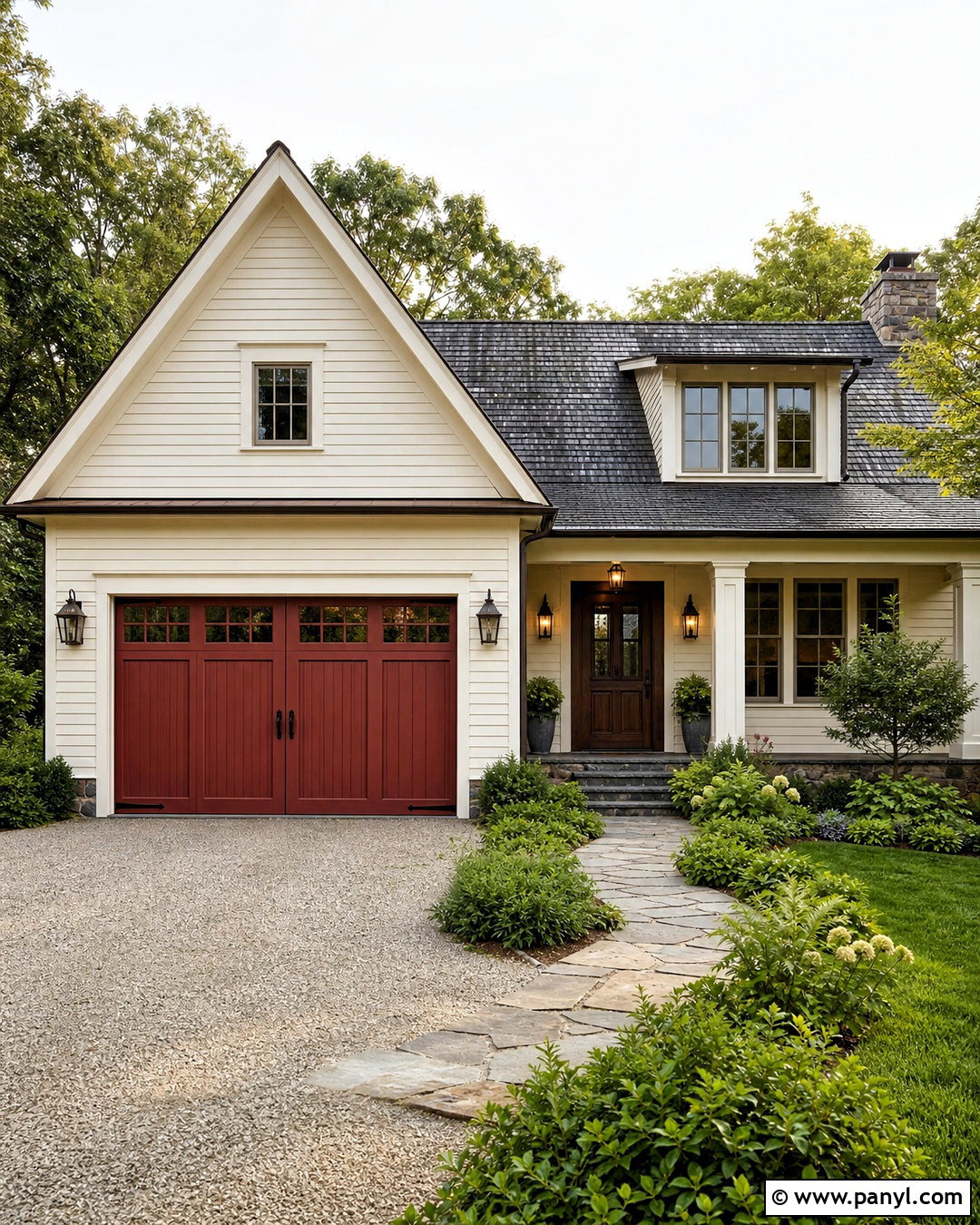 Deep Red Garage Door - 20 garage door paint colors