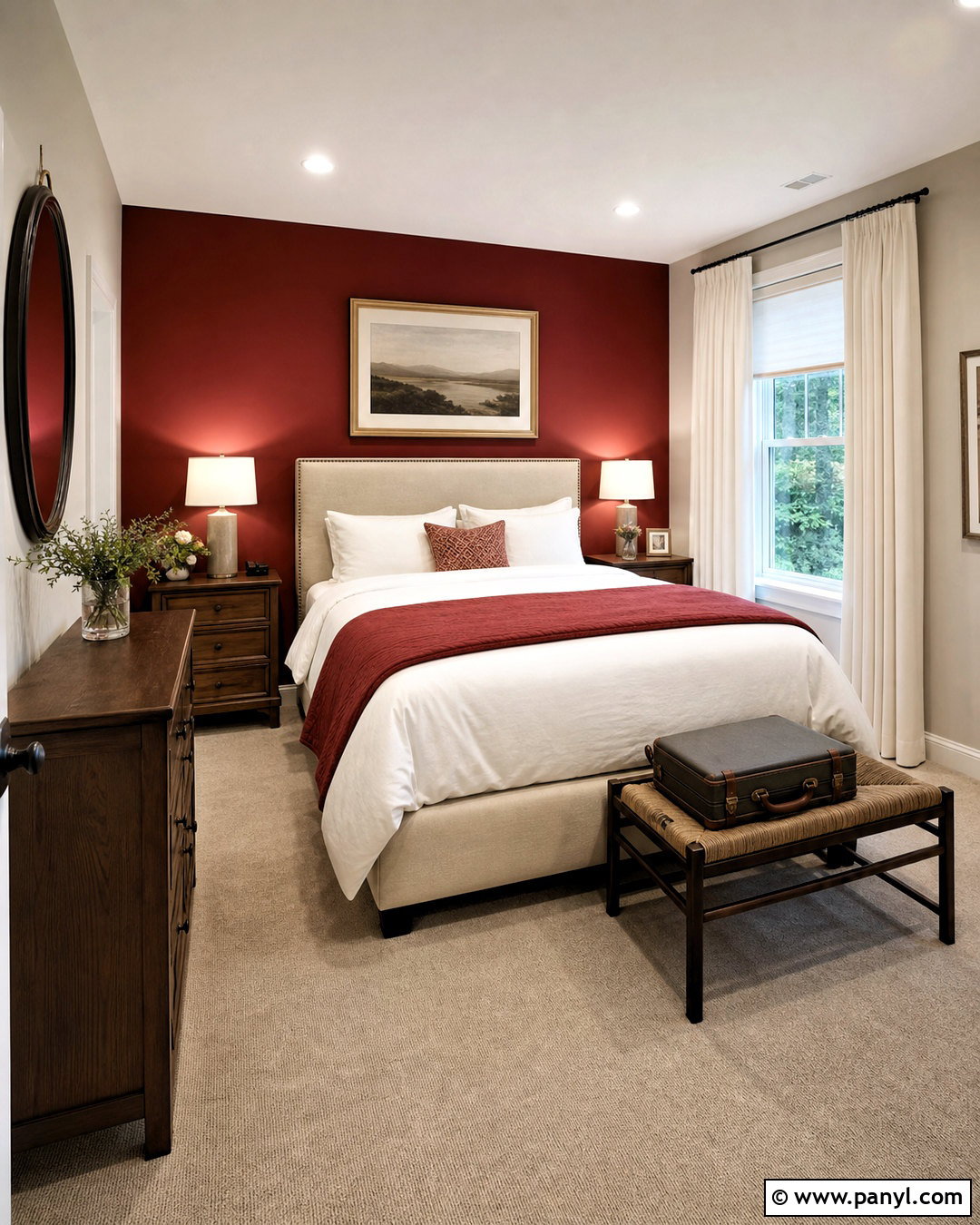 Deep Red Guest Bedroom - 20 deep red bedroom ideas