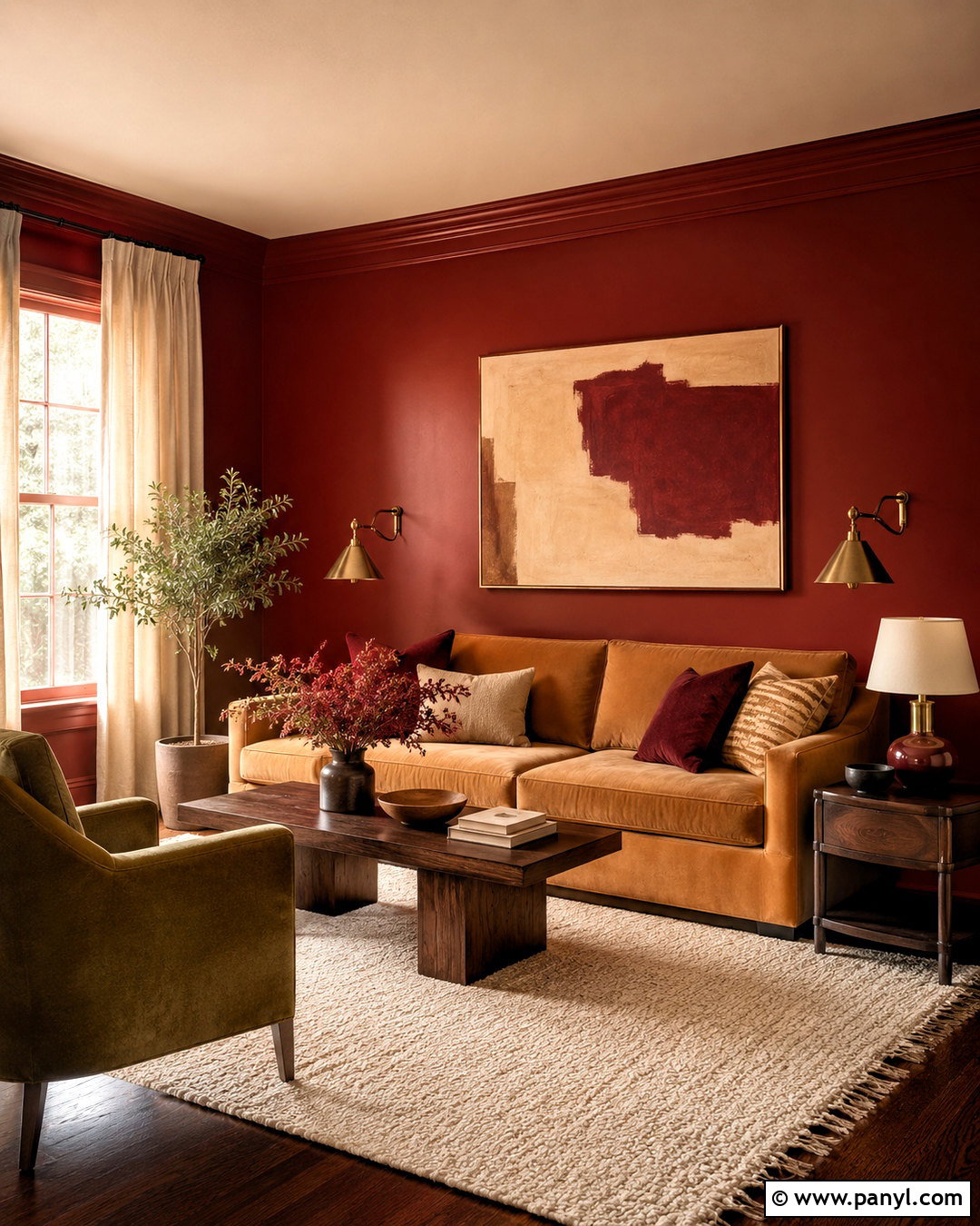 Deep Red Living Room Paint - 20 living room paint design ideas